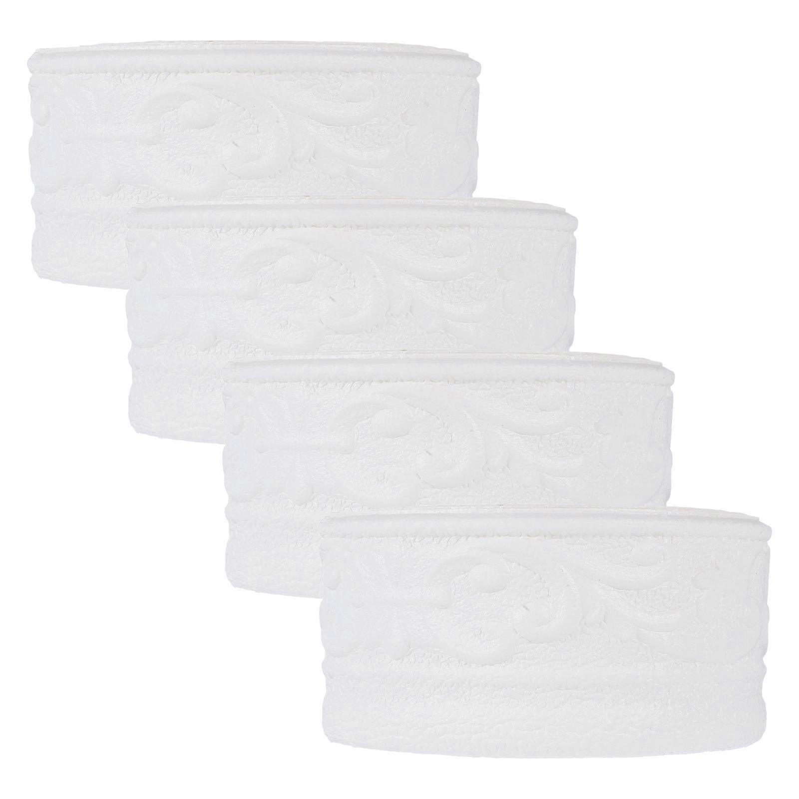 Flexible Molding Trim Wall Border Trim Waterproof Self-Adhesive Decorative Beige 8cm Width 230cm Length 4Pcs