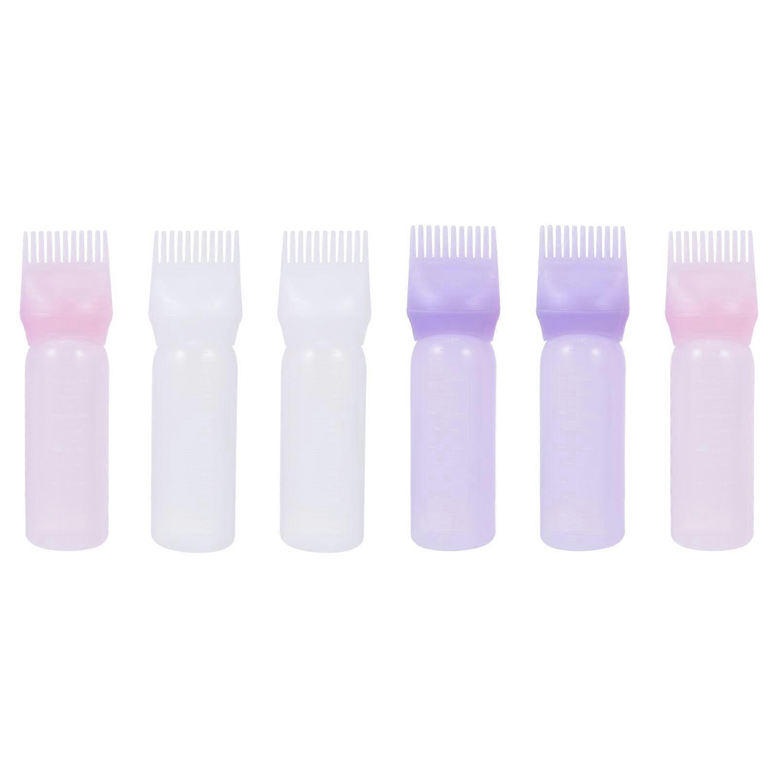 Hair Color Applicator Bottle with Comb for Hairdressing Made of ABS Assorted Color
