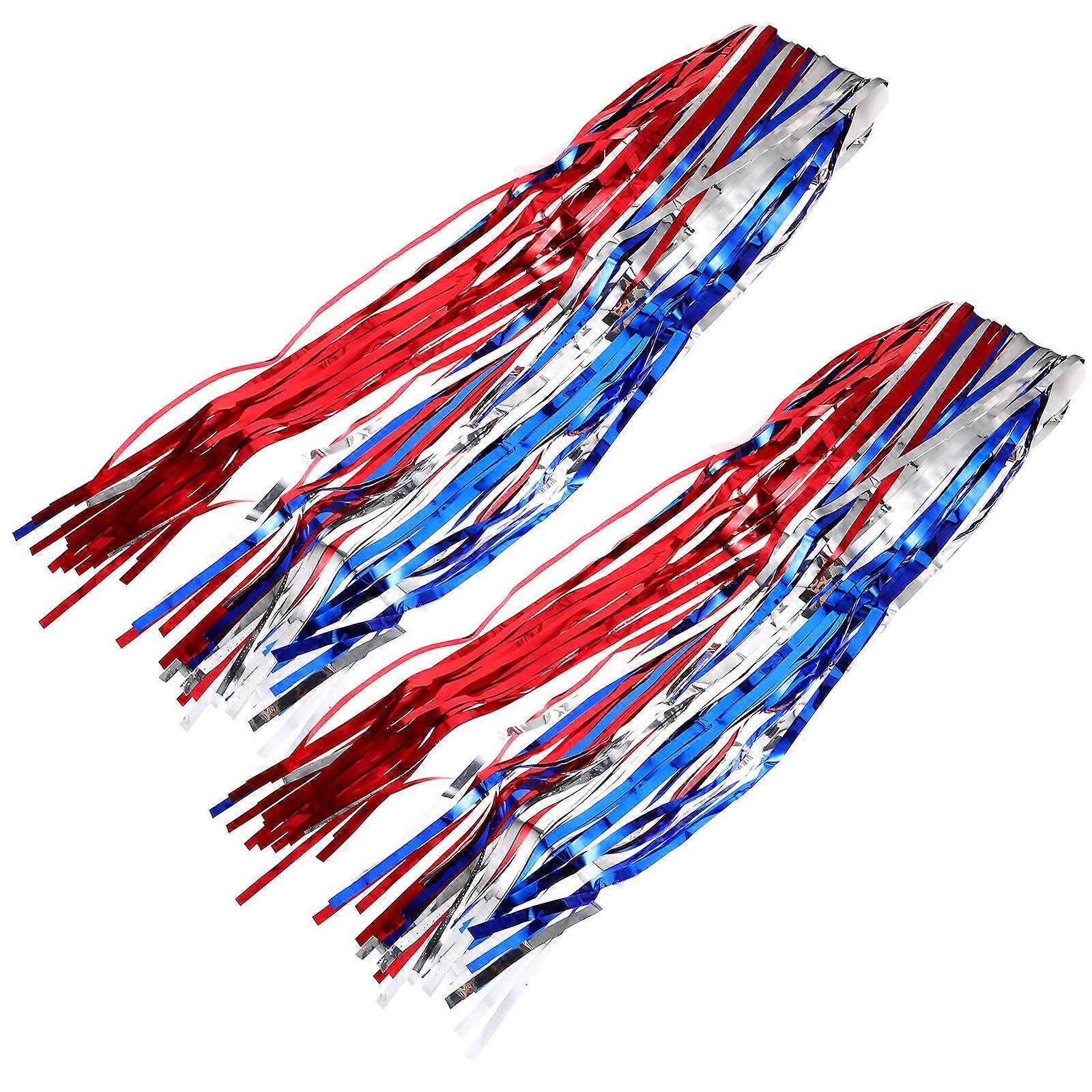 Foil Fringe Curtains Independence Day Supplies Door Decoration PET Metallic Foil 4th of July Party 300.00X100.00X0.10CM 2Pcs