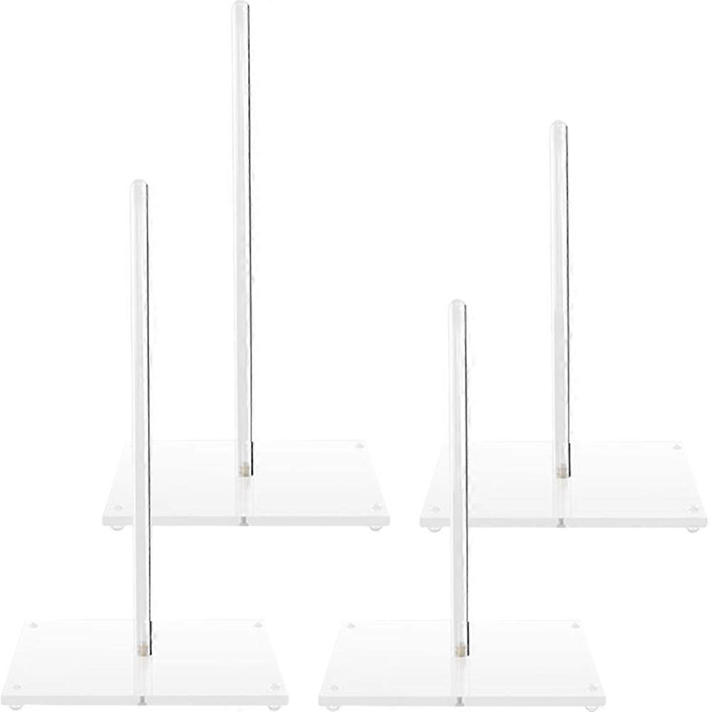 Donut Tower Acrylic Donuts Stands Transparent 38X12.7CM Display Holders For Cake Shop 4 Pcs
