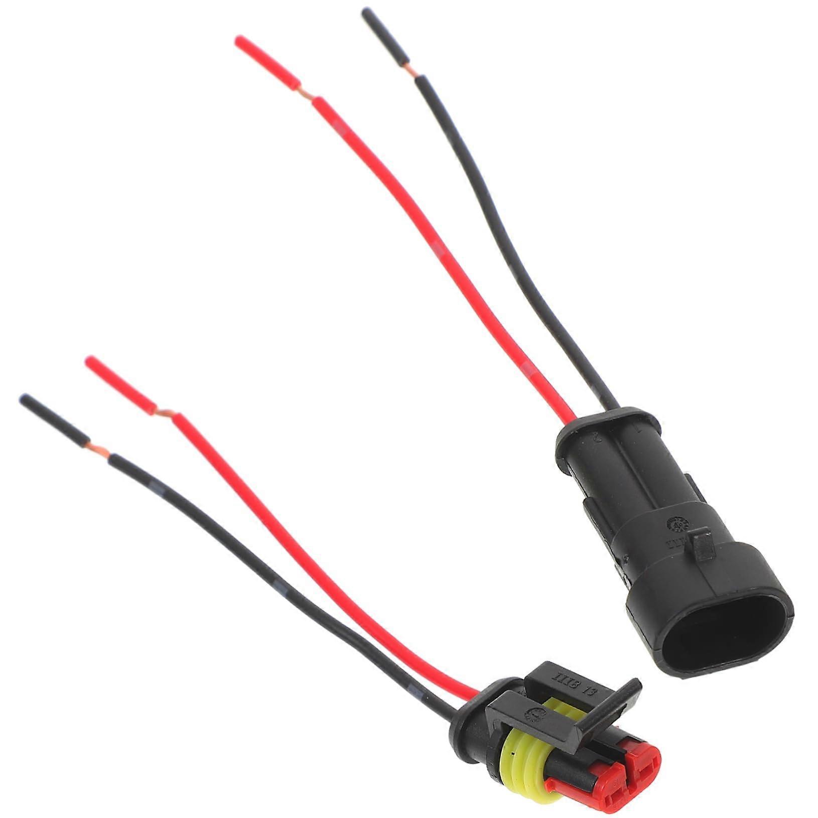 Vehicle Quick Coupling Adapter Waterproof Plug for Cars, Black Plastic Quick Connector, Compatible with Standard Cable Sizes