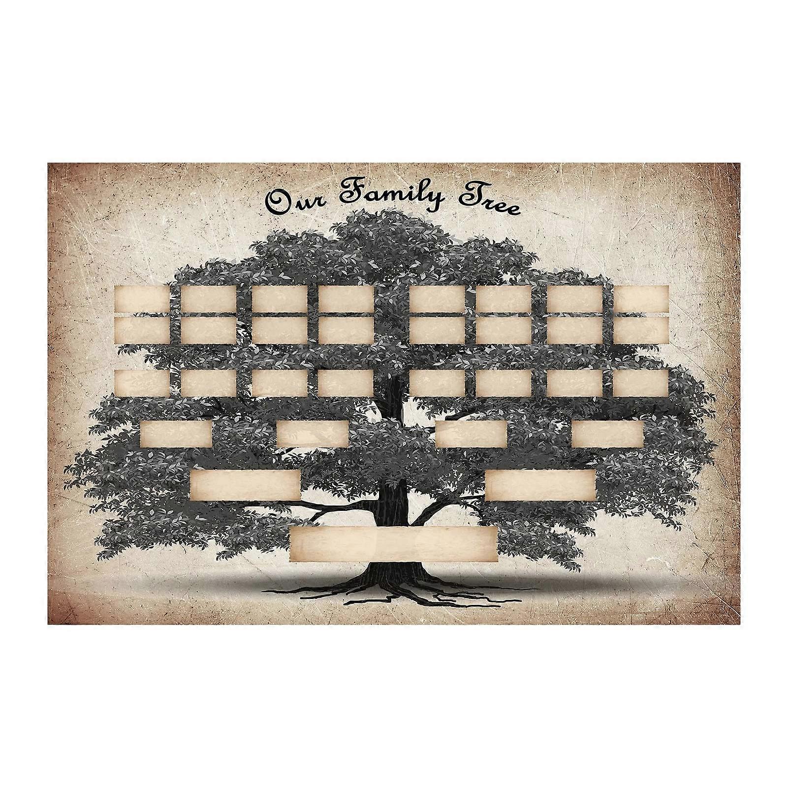 Genealogy Charts and Forms 6 Generations Blank Family Tree Chart Canvas Fillable Pedigree Chart 7.87 x 6.30 Inches