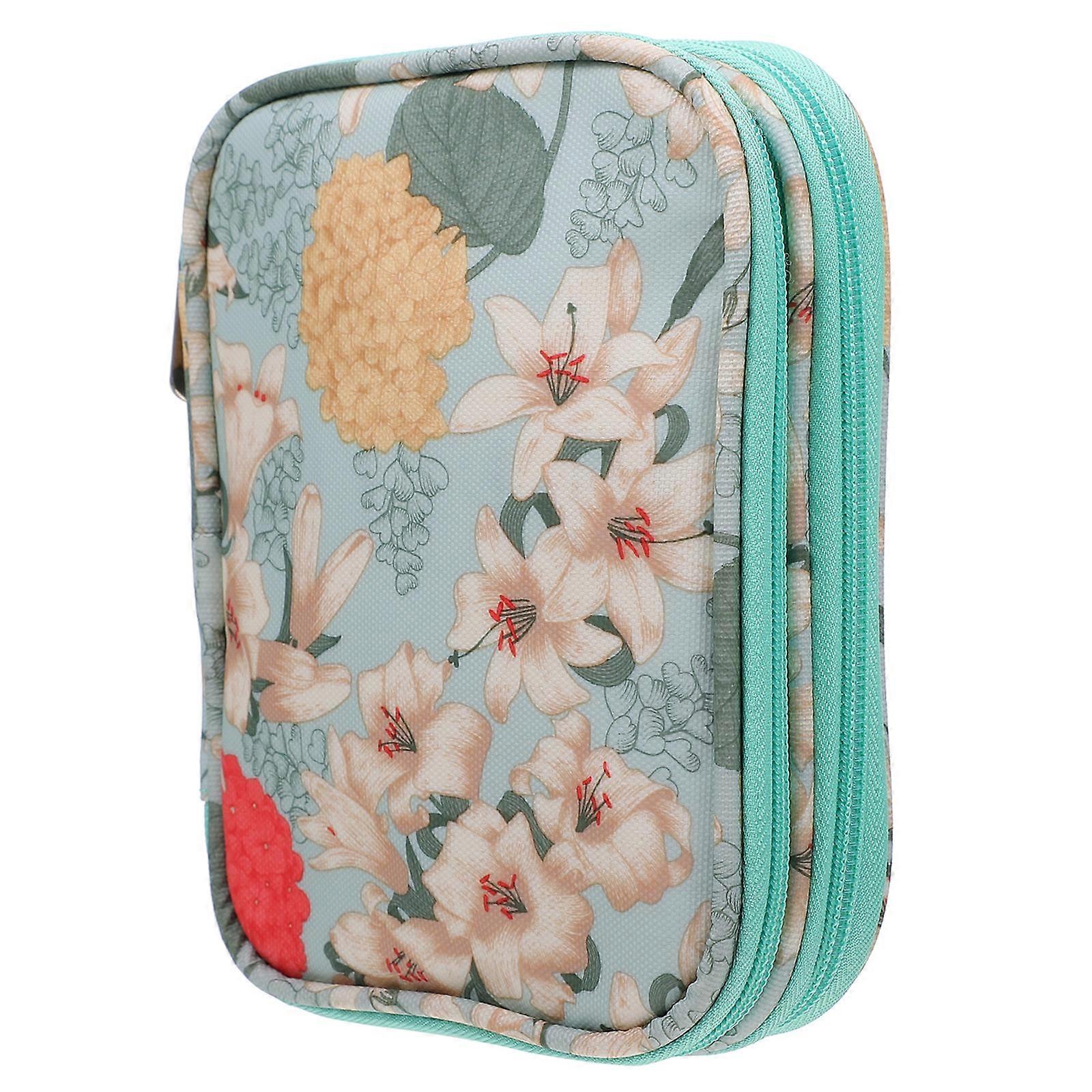 Double Layer Crochet Hook Case with Mesh Pockets for Knitting Needle Storage – Portable Travel Bag for Crocheters & Knitting Lovers