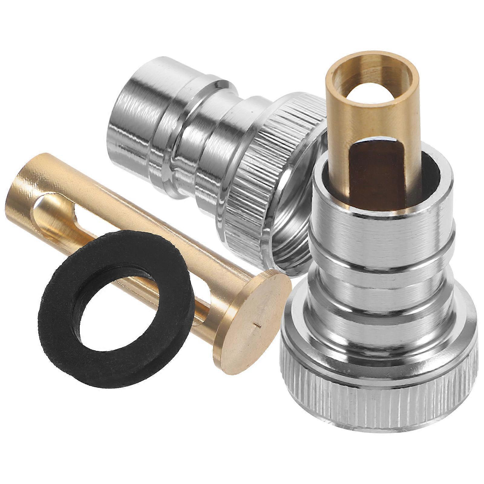 Durable Washing Machine Water Stopper with Brass Material Silver Color for Pipe 2 Pieces