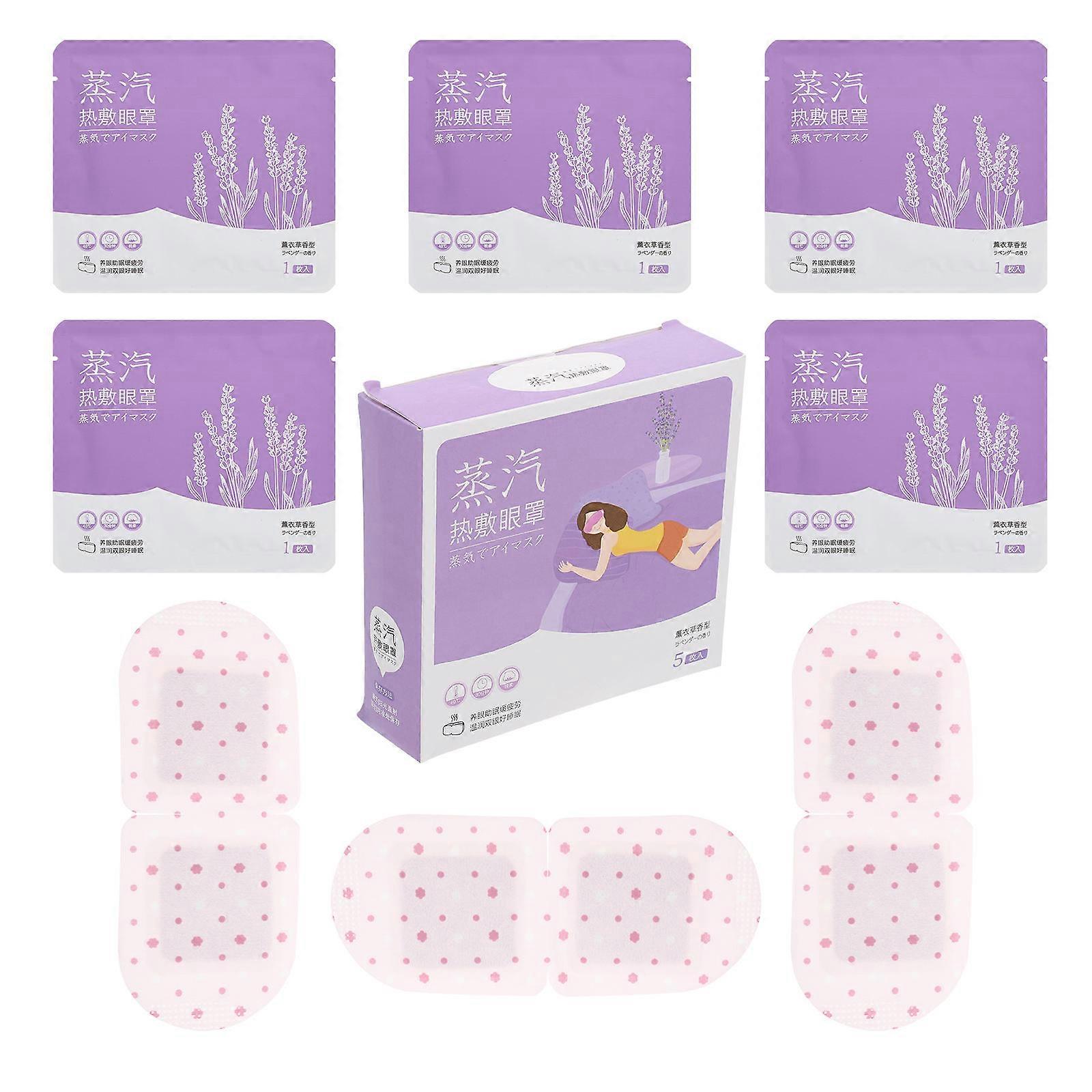 Helpful Steam Eye Mask Hot Compress for Eye Care 5Pcs Violet Color