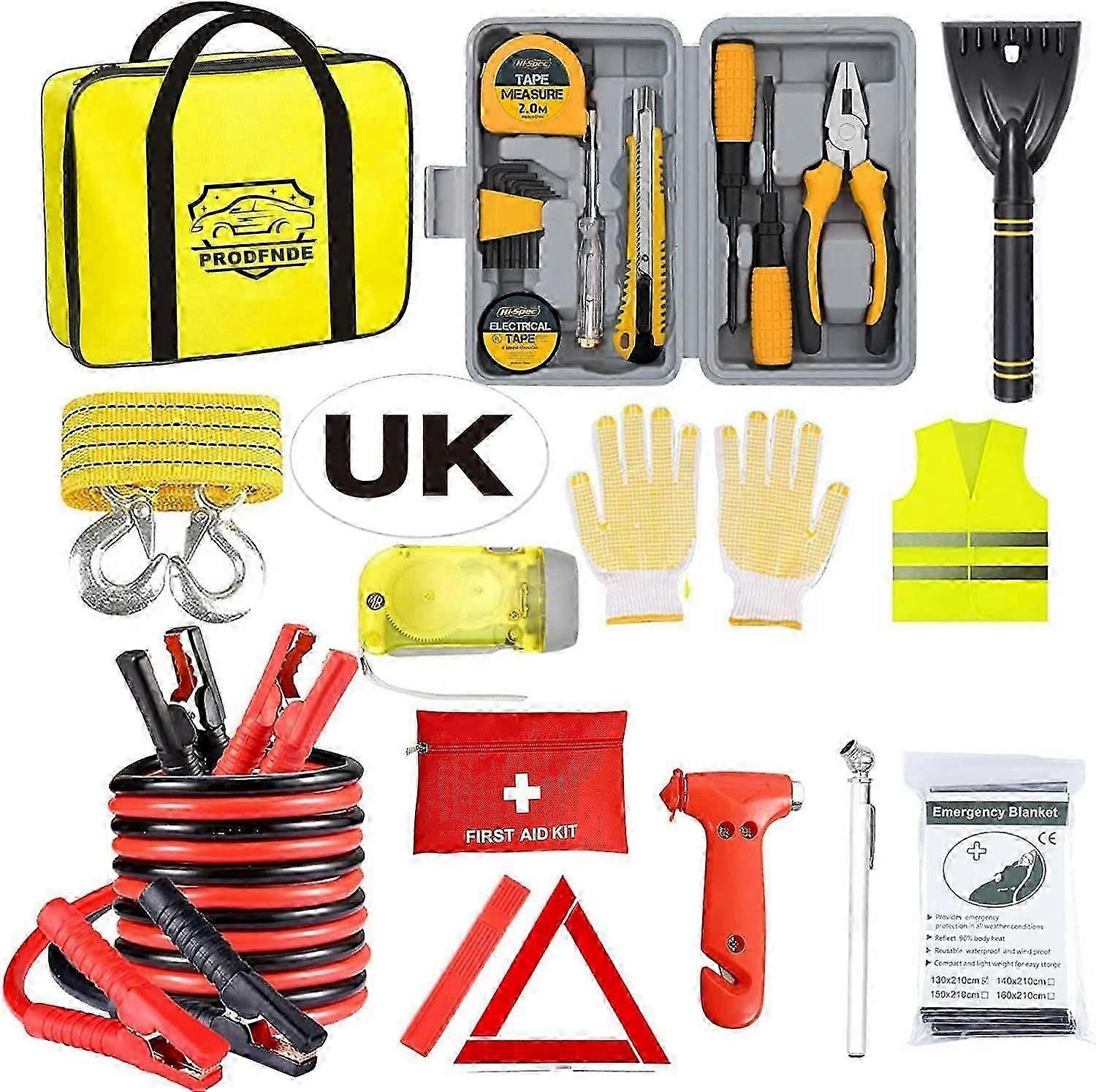 Auto-Notfallset, Pannenhilfe-Notfallset, Pannenwerkzeug-Set mit Jumper C