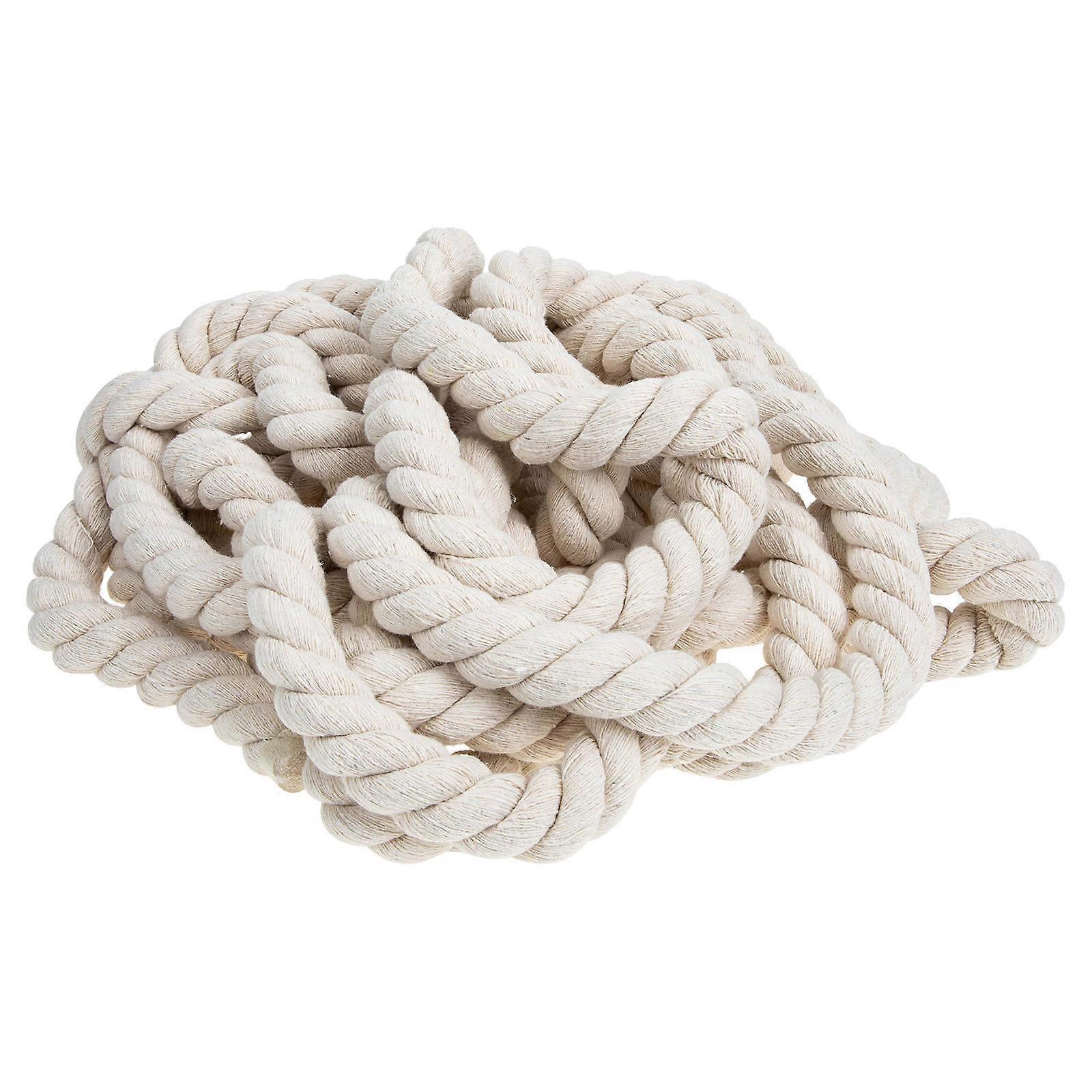 Portable Tug of War Rope for Game Use Made of Durable Cotton Rope Beige