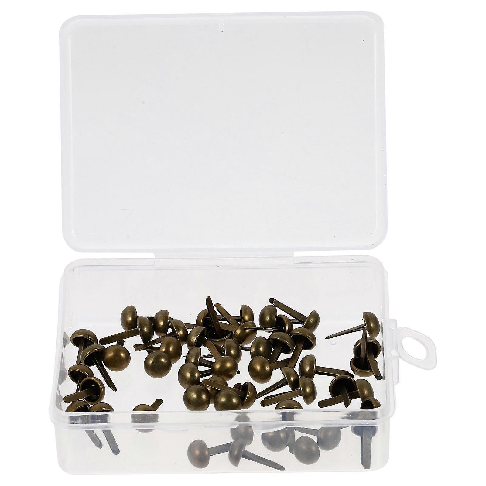 50pcs Mini Two Legged Rivets Safe Decorative Nails DIY Materials
