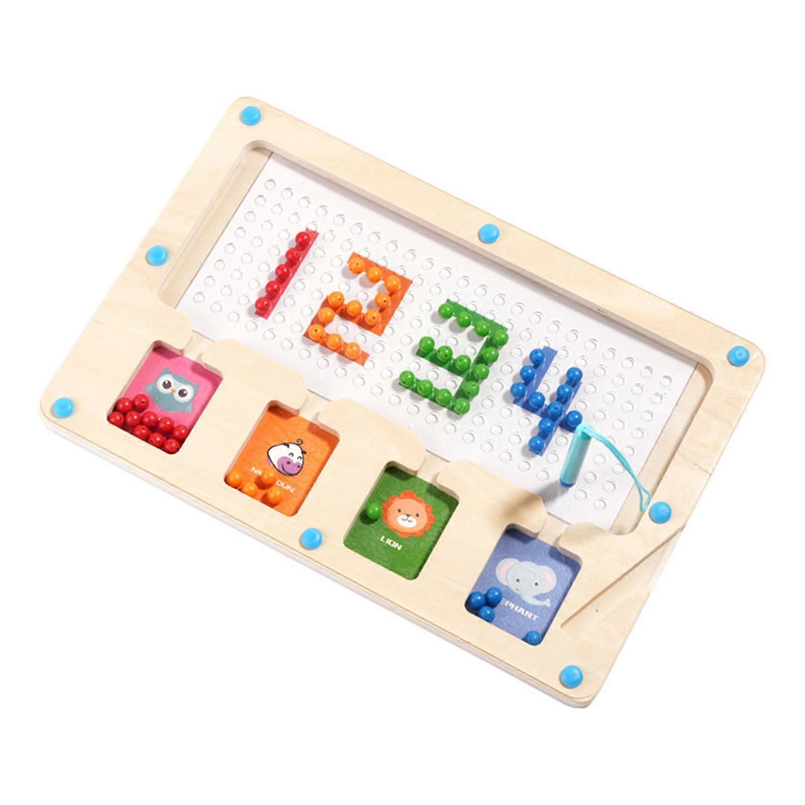 Portable Magnetic Drawing Board Tabletop Kids Educational Toy For Early Learning Hand-Eye Coordination Compact Size