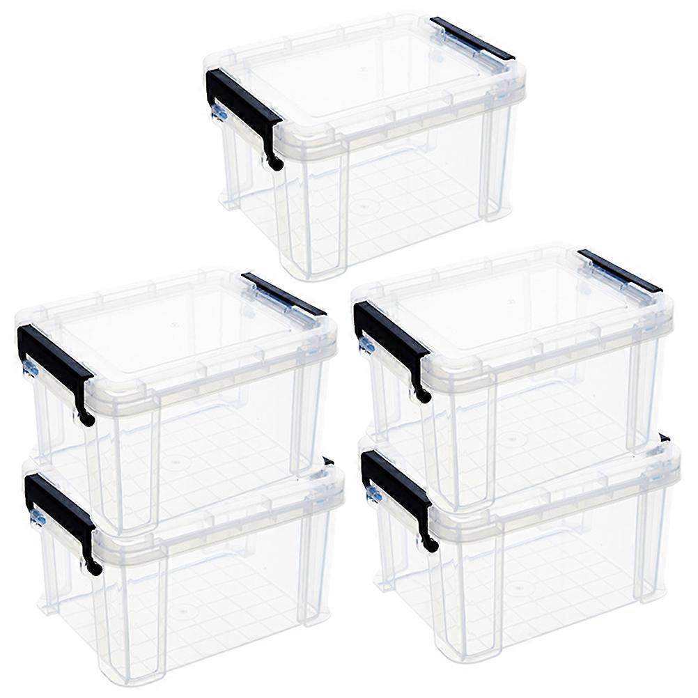 5pcs Mini Transparent Storage Boxes for Home Toy Containers