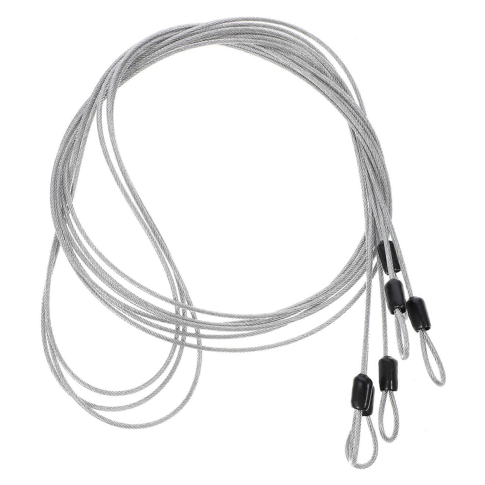 3pcs Braided Wire Rope with Protective Jacket – Coated Steel Cable for Picture Hanging, Stair Railings, and Multi Purpose Use – Corrosion Resistant