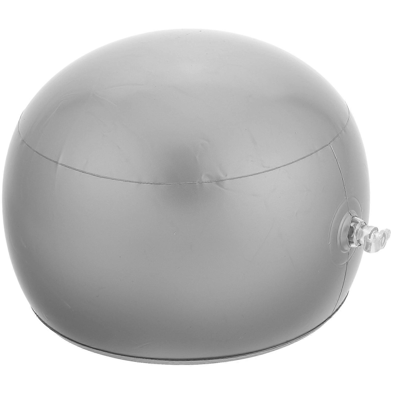 Inflatable PVC Hat Shaper Tabletop Display Stand for Baseball Caps, Silver Minimalist Design with Blow Up Inner Support Holder