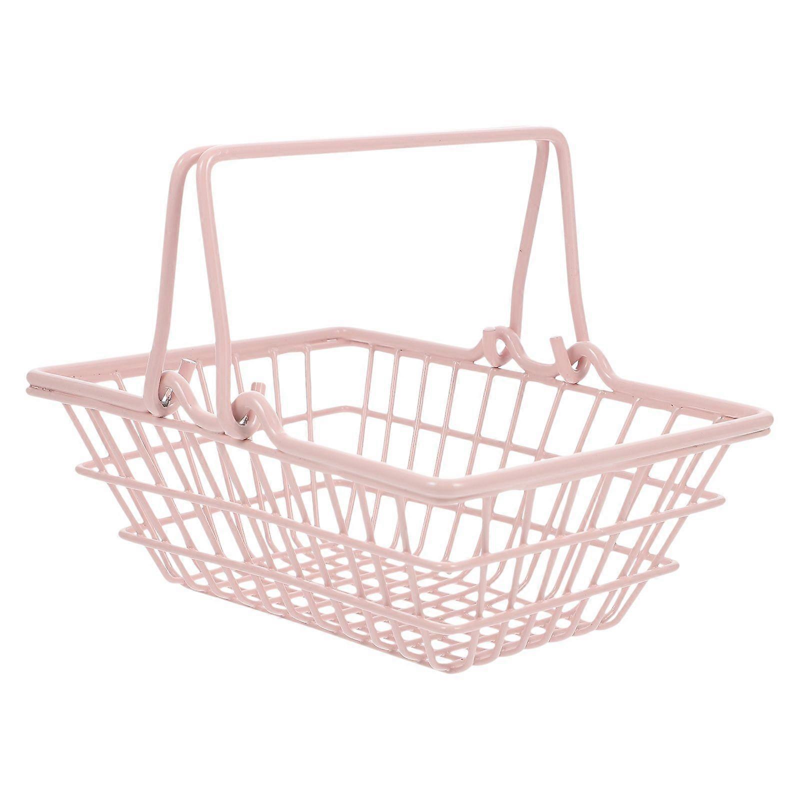 1pc Desktop Storage Baskets Practical Shopping Basket Home Sundries Basket