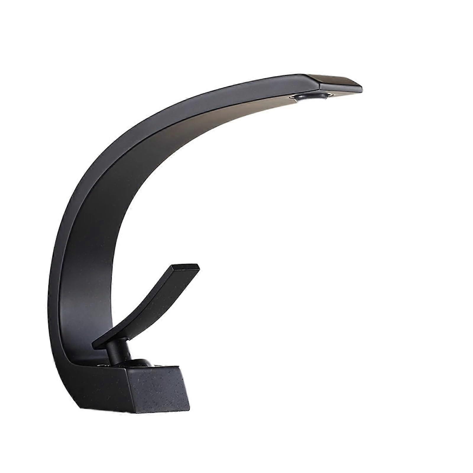 Kuchenarmatur Deck-Mounted Single-Handle Basin Faucet Cold/Hot Mixer Curved Spout Noir Finish UK Noir Model 1