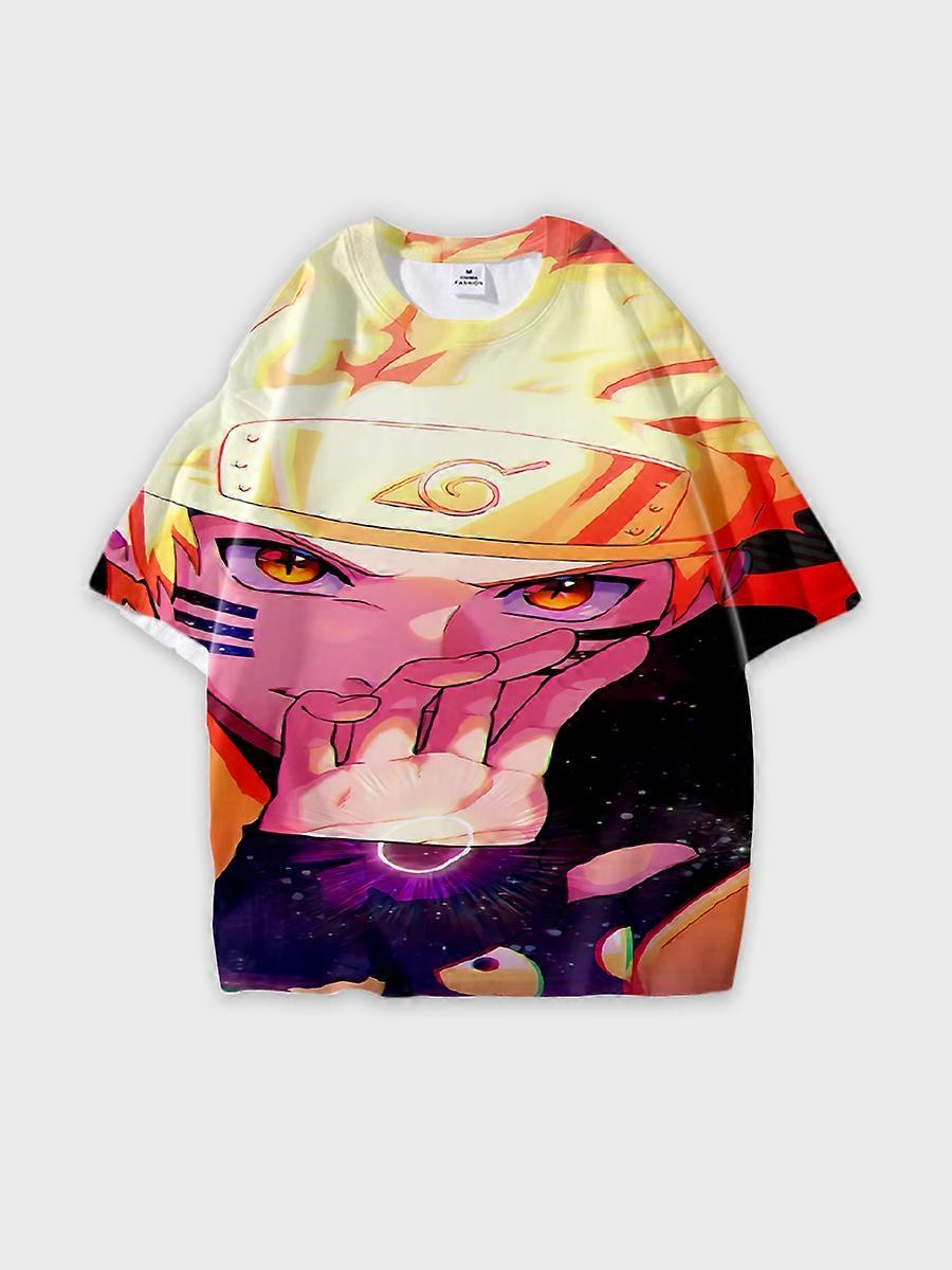 T-shirt round neck Role Pattern loose short sleeve C2426