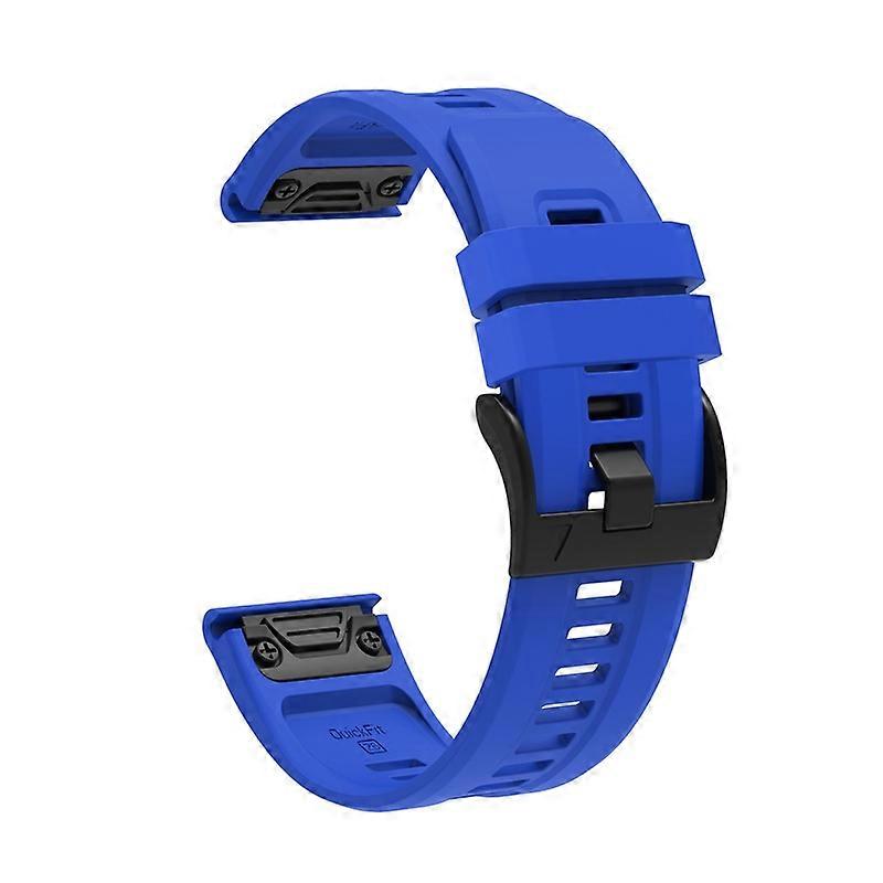 Bracelet de montre en silicone 26 mm à dégagement rapide avec boucle métallique pour Garmin Fenix 7X