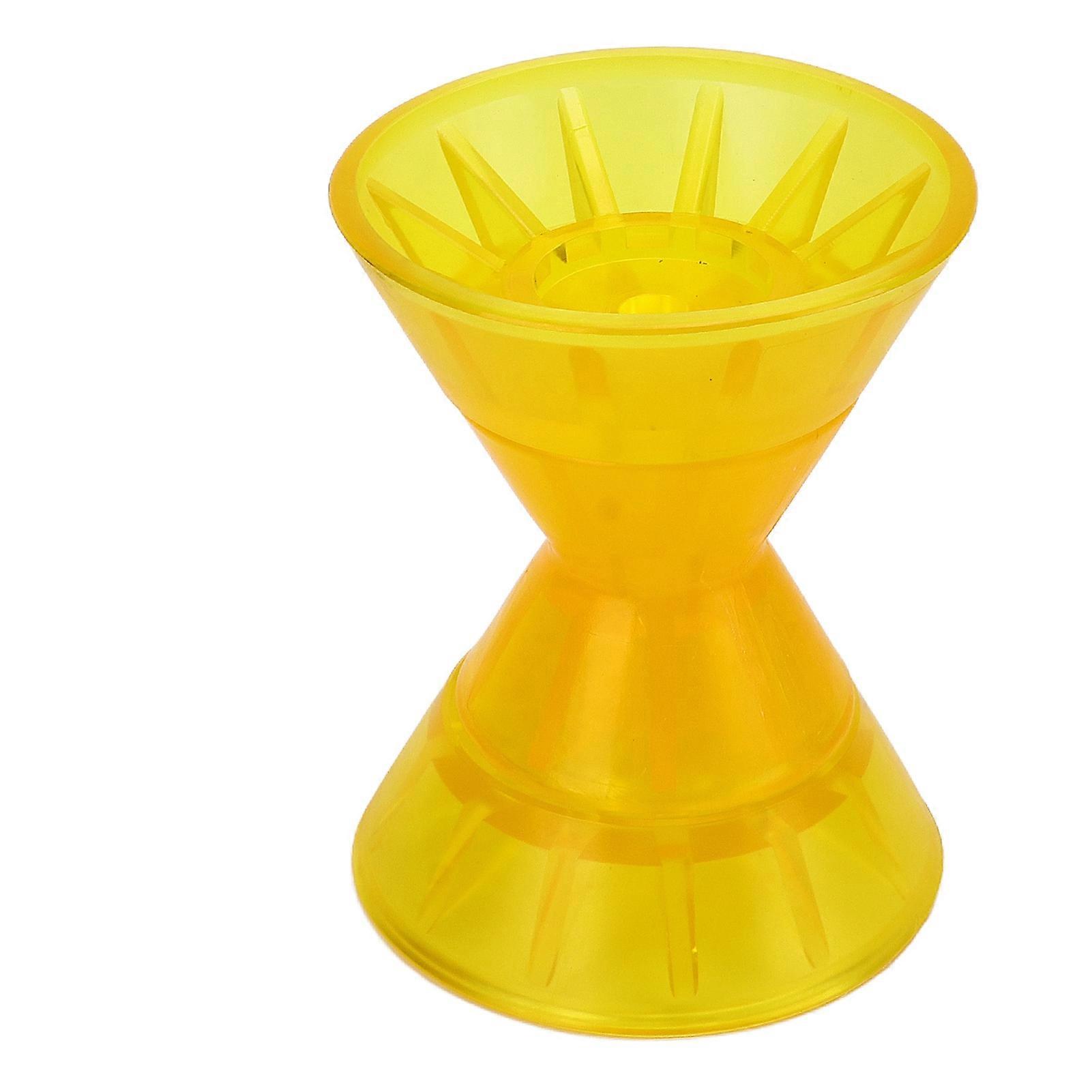 Marine Bow Shape Roller 3 Parts Drag Reduction Yellow PVC Moulded for Camper Boat Trailer RV