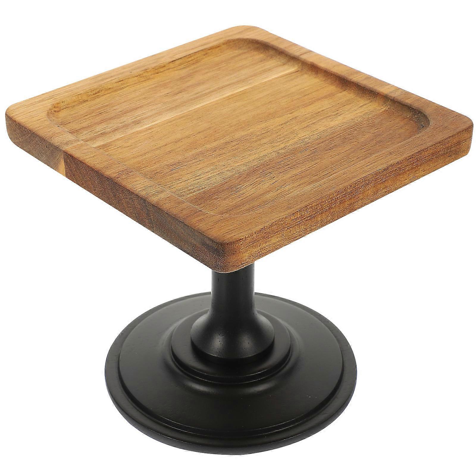 Elegant Cake Stand for Wedding Party Decor Multi Color Wood High Base Cake Display Stand 10.2 Inches