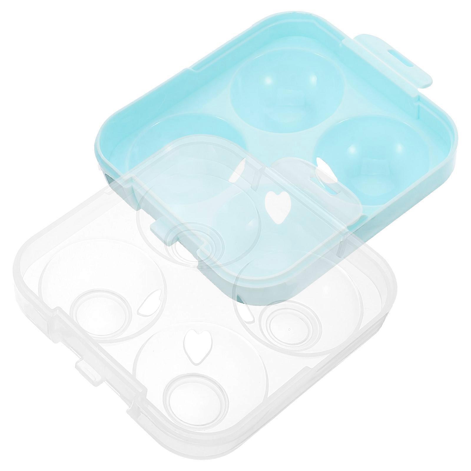 Plastic Egg Holder for Refrigerator Storage with Multigrid Design and Shockresistant Construction 6.5x4.3 Inches