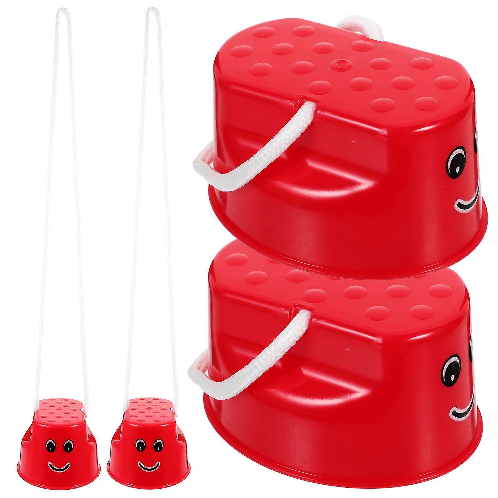 4pcs Walking Stepper Balance Training Stilts for Sensory Integration, Outdoor Play, Kindergarten & Parent Interaction Activities