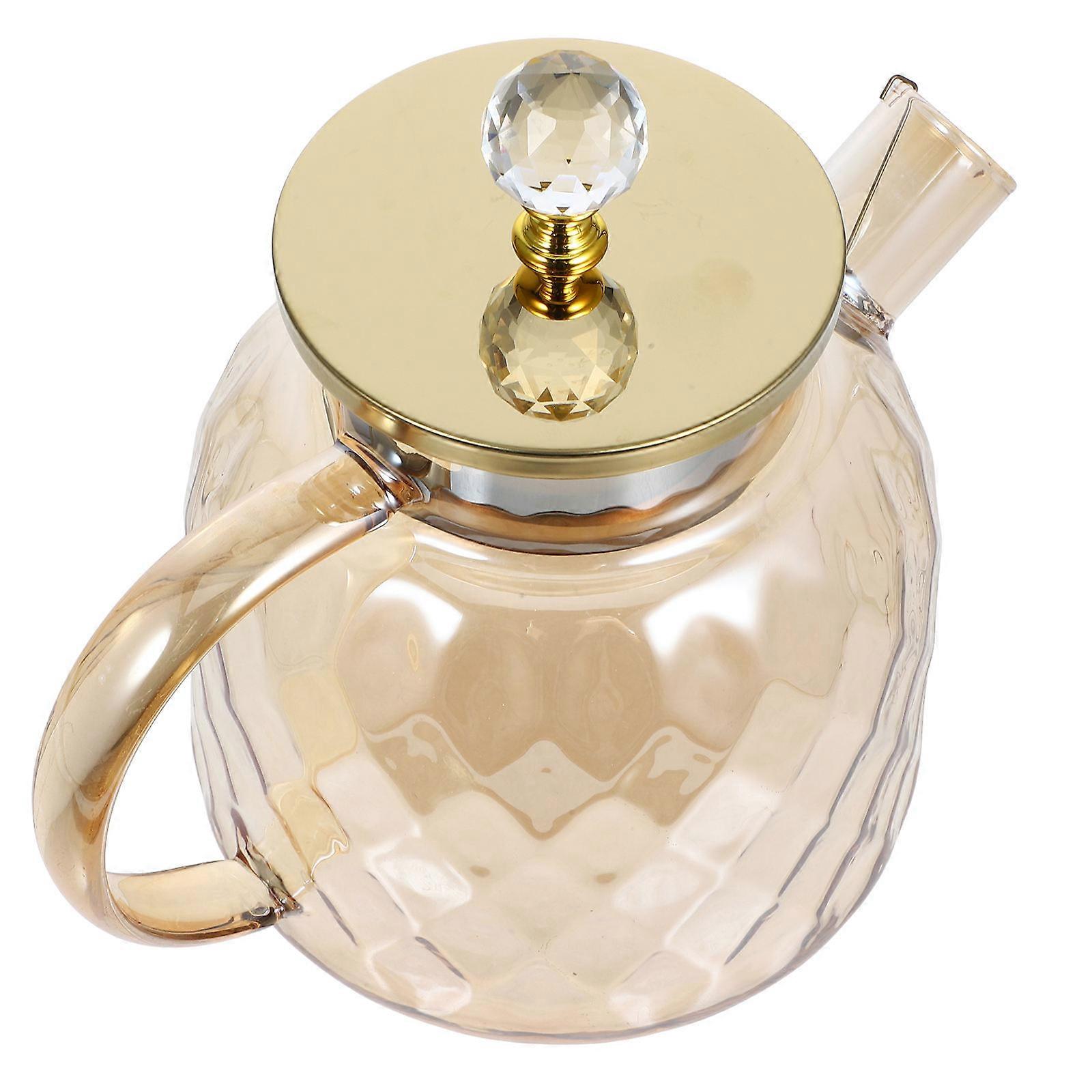 Borosilicate Glass Water Pitcher with Lid Large Capacity Jug for Juice, Tea & Cold Drinks Thickened Handle, Fresh Keeping Design for Household Use