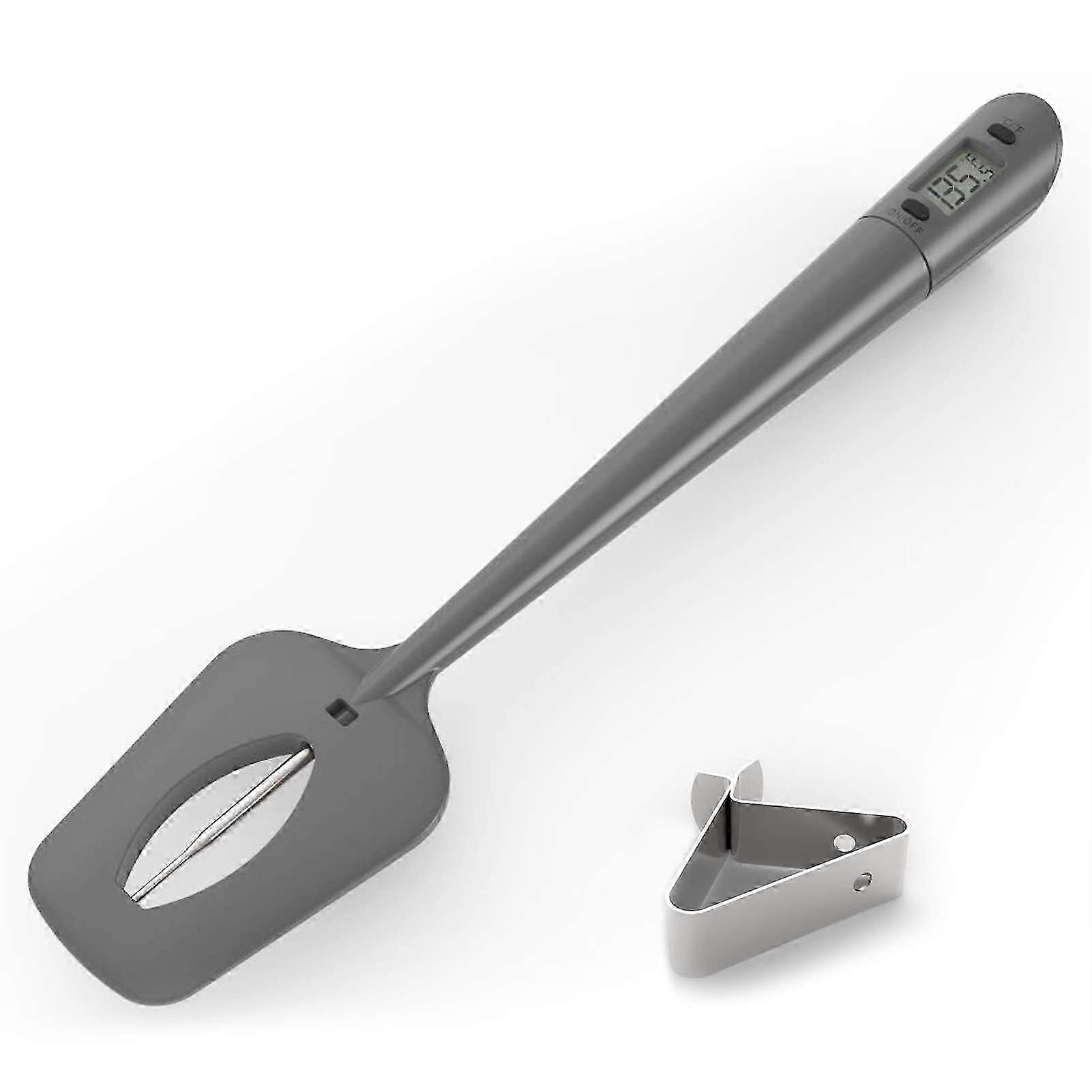 Innovative Silicone Spatula with Integrated Candy Thermometer - Multi-Use Tool