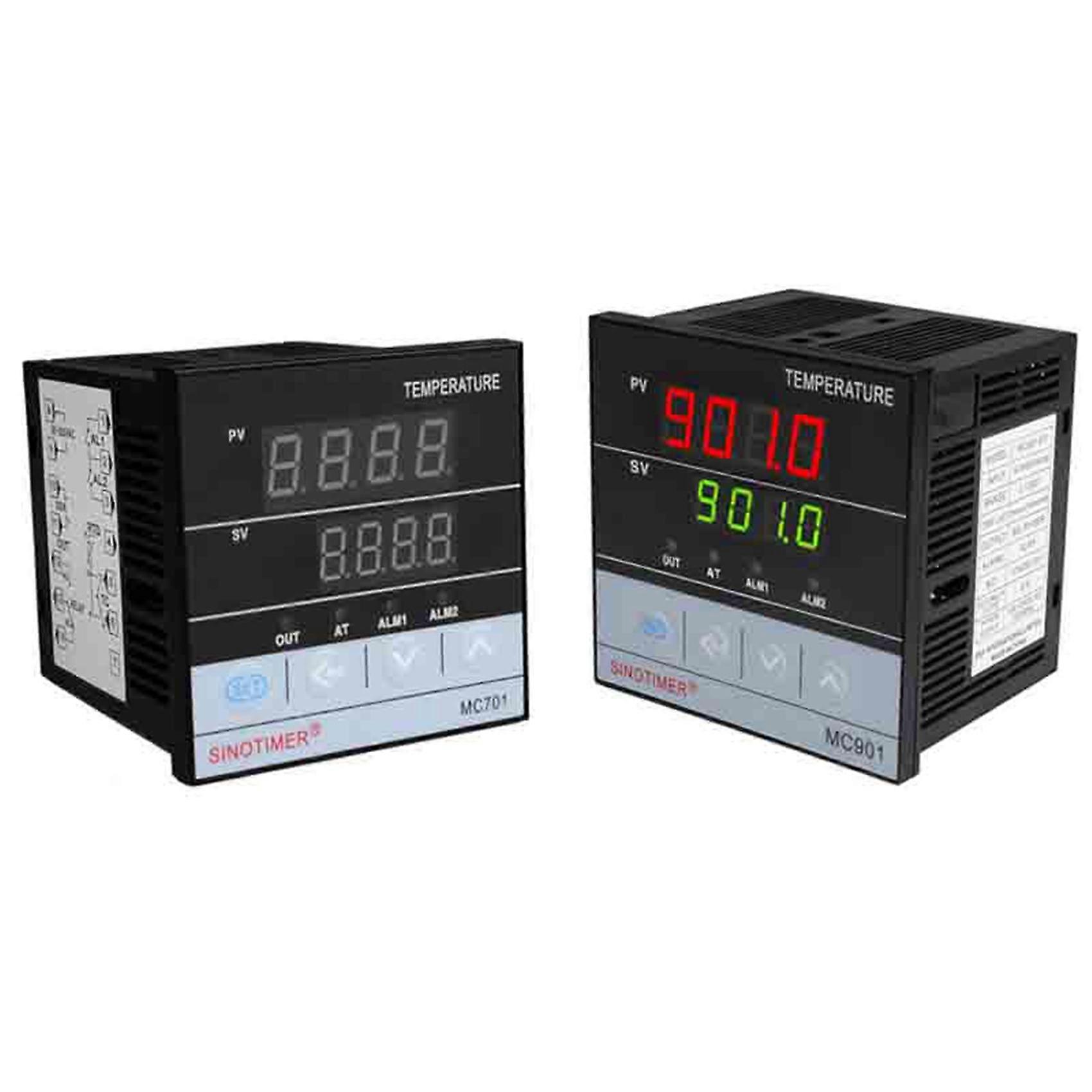2 Set Digital Waterproof PID Temperature Controller K Type PT100 Sensor Input Relay SSR Output, MC9