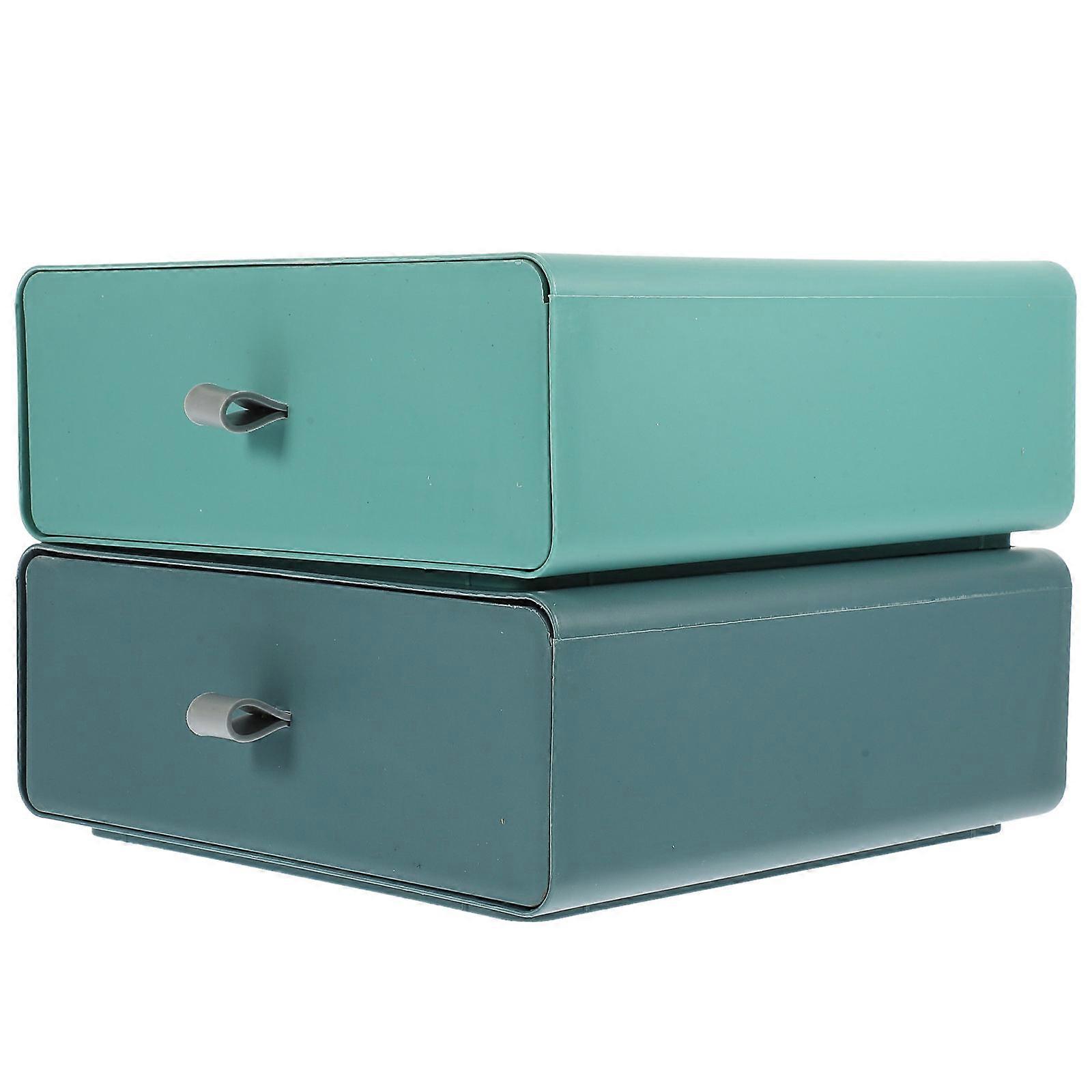 2pcs Multifunction Storage Box for Desktop Stationery Holder in Assorted Color Practical and