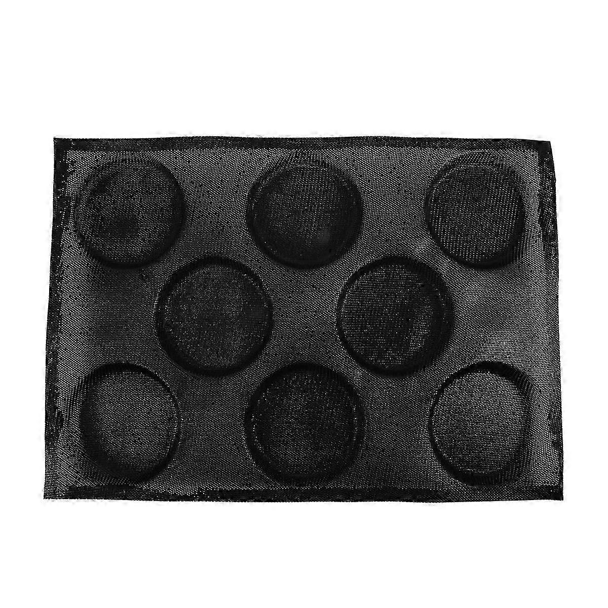 8 Holes Hamburger Bun Pans for Baking Mesh Silicone Bread Pans for Baking Non Stick Perforated Bakin