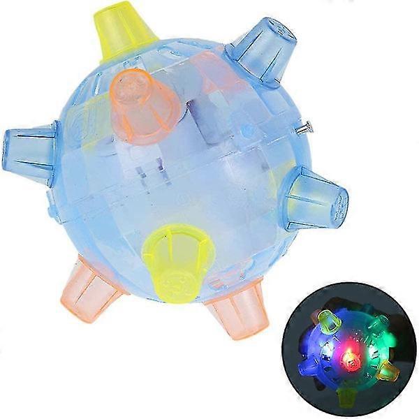 Bouncing Ball for Dogs with LED Light, Flashing, Bouncing, Dancing, Music, Feather Activation