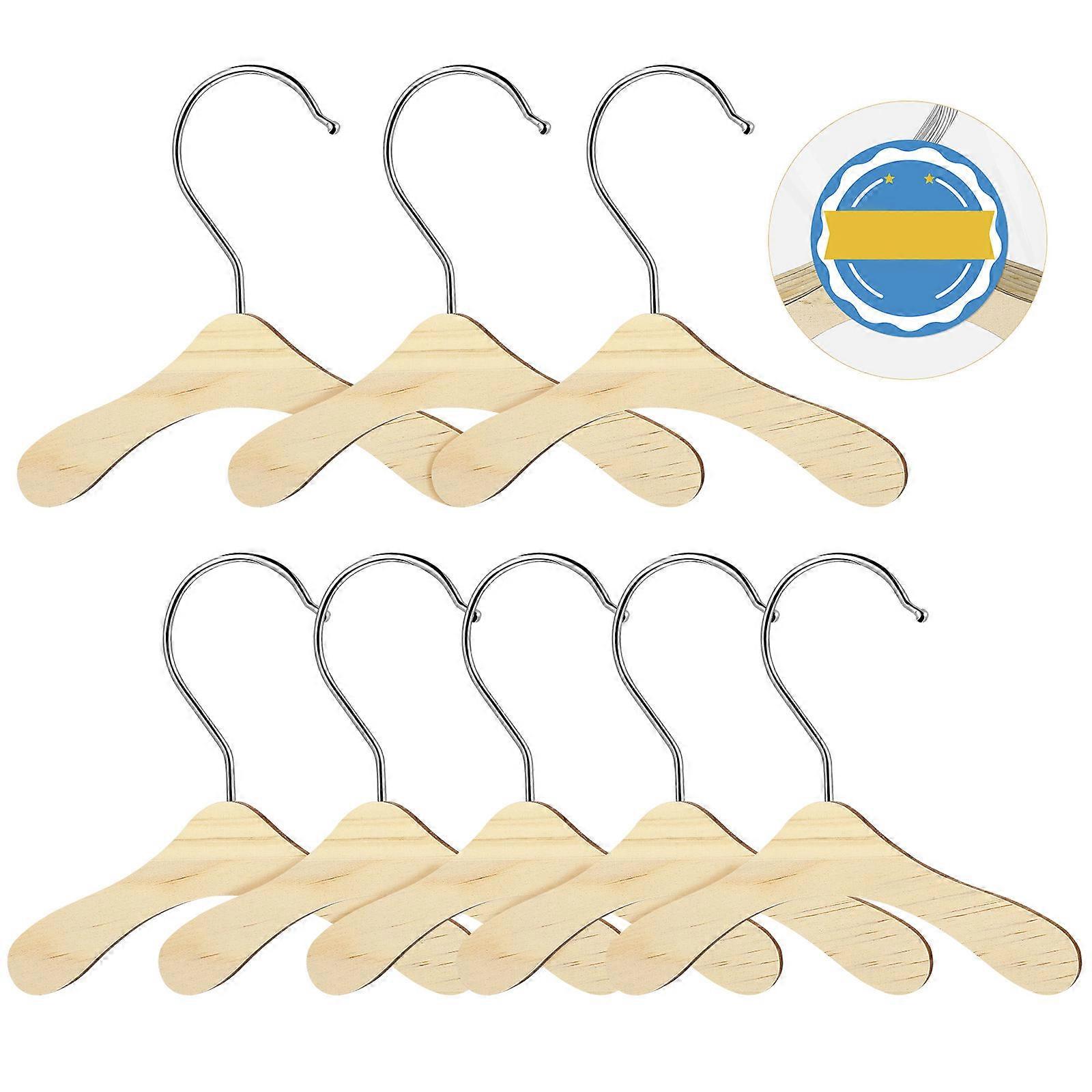 10 Pcs Pet Clothes Hangers Small, Wooden Dog Clothes Rack For Small Dogs, Mini Pet Dog Clothes Hangers For Indoor Pet Apparel Sorting, Fit All Small