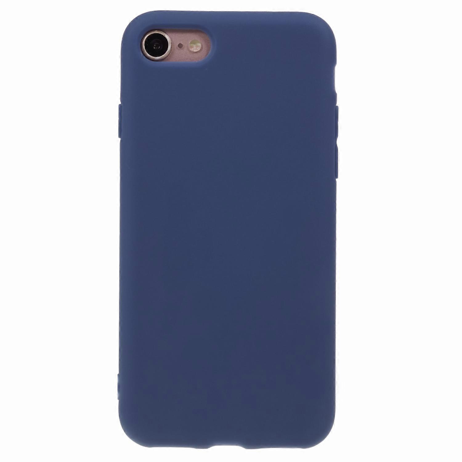 Pour iPhone 7 8 SE (2020) SE (2022) Coque de téléphone mate de couleur bonbon Coque TPU anti-rayures - Saphir