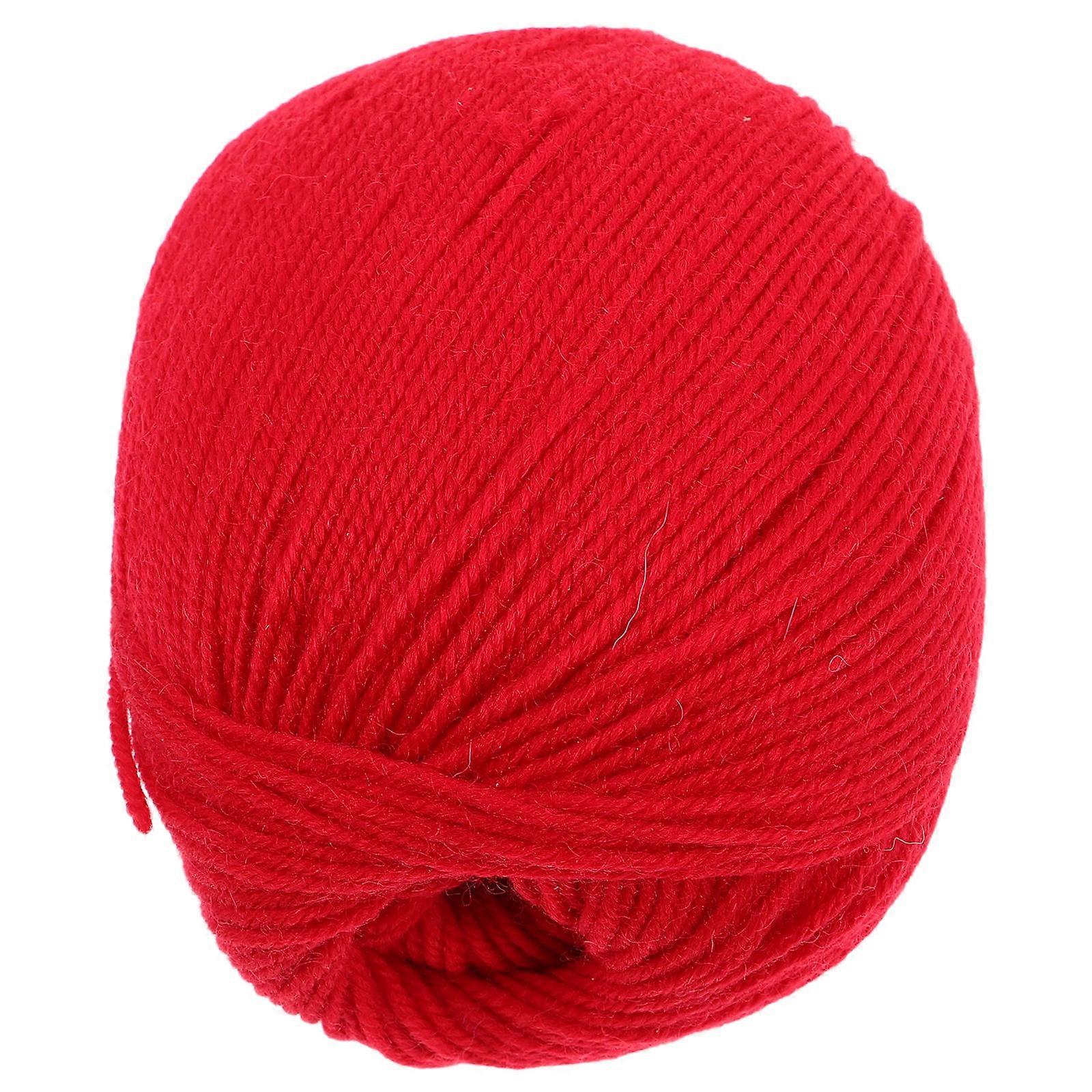 Red Yarn Soft Warm Wool Yarn For Hand Knitting DIY Projects Accessories 1Pcs