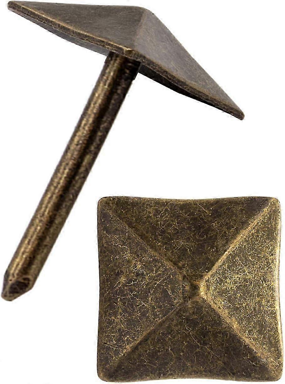 Pack of 40 decorative nails in aged bronze brass 12 x 18 mm