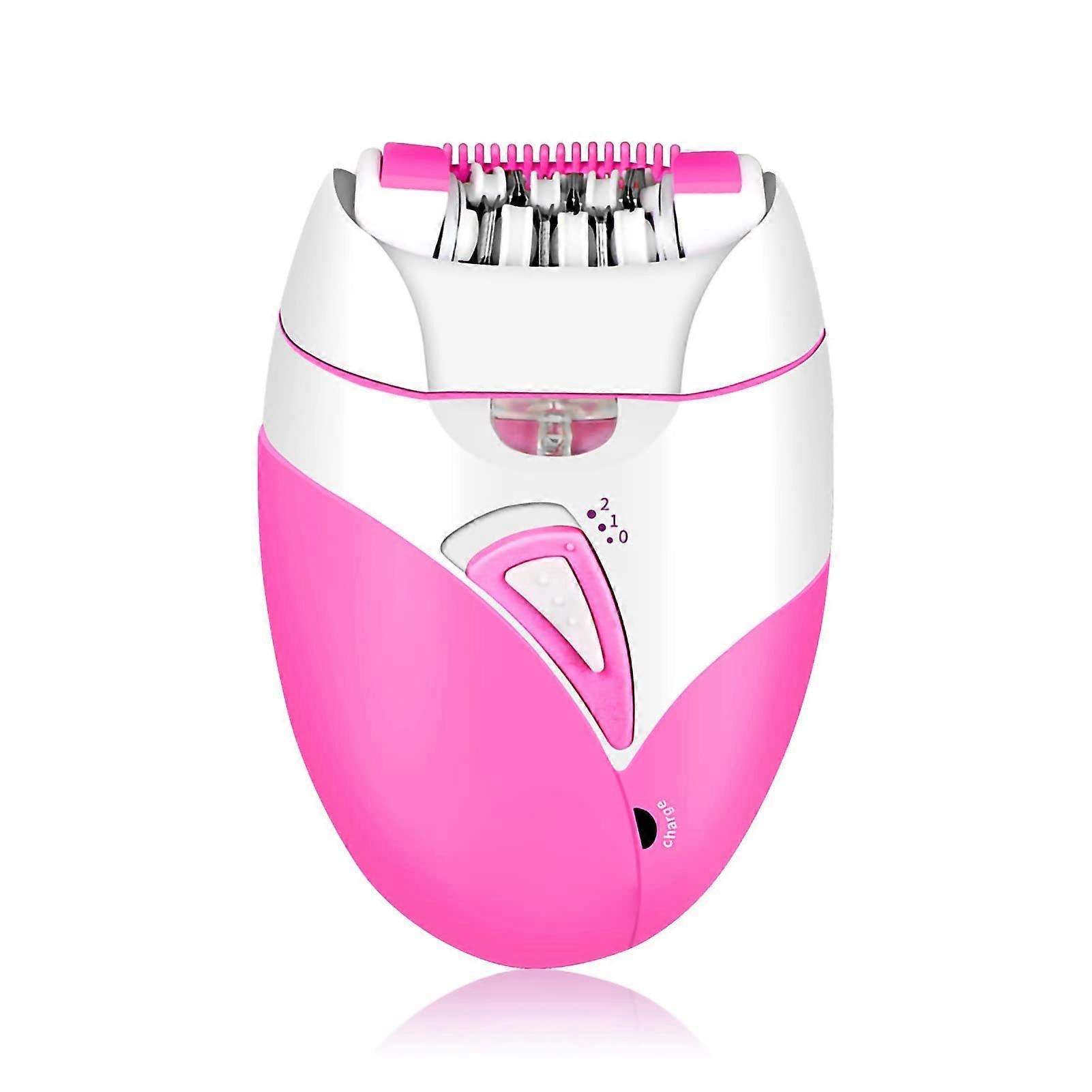 Epilator Face Wireless Electric Hair Removal for Women, Rechargeable Bikini Trimmer with Removable Head in Pink