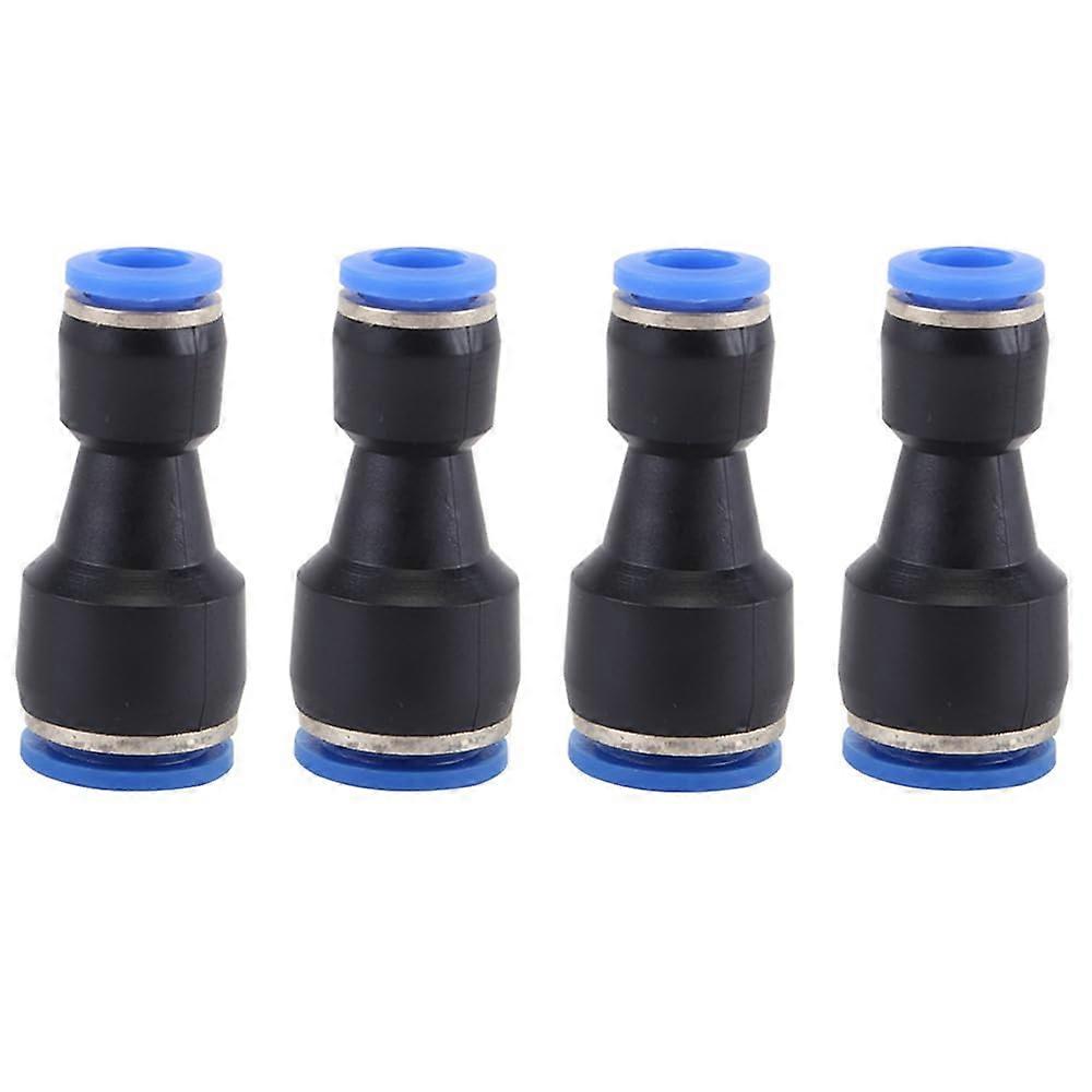 Pneumatic Connectors Pack of 4, 16 mm to 12 mm Push Fit Fittings Quick Couplings Straight Reducer Connectors PG16-12