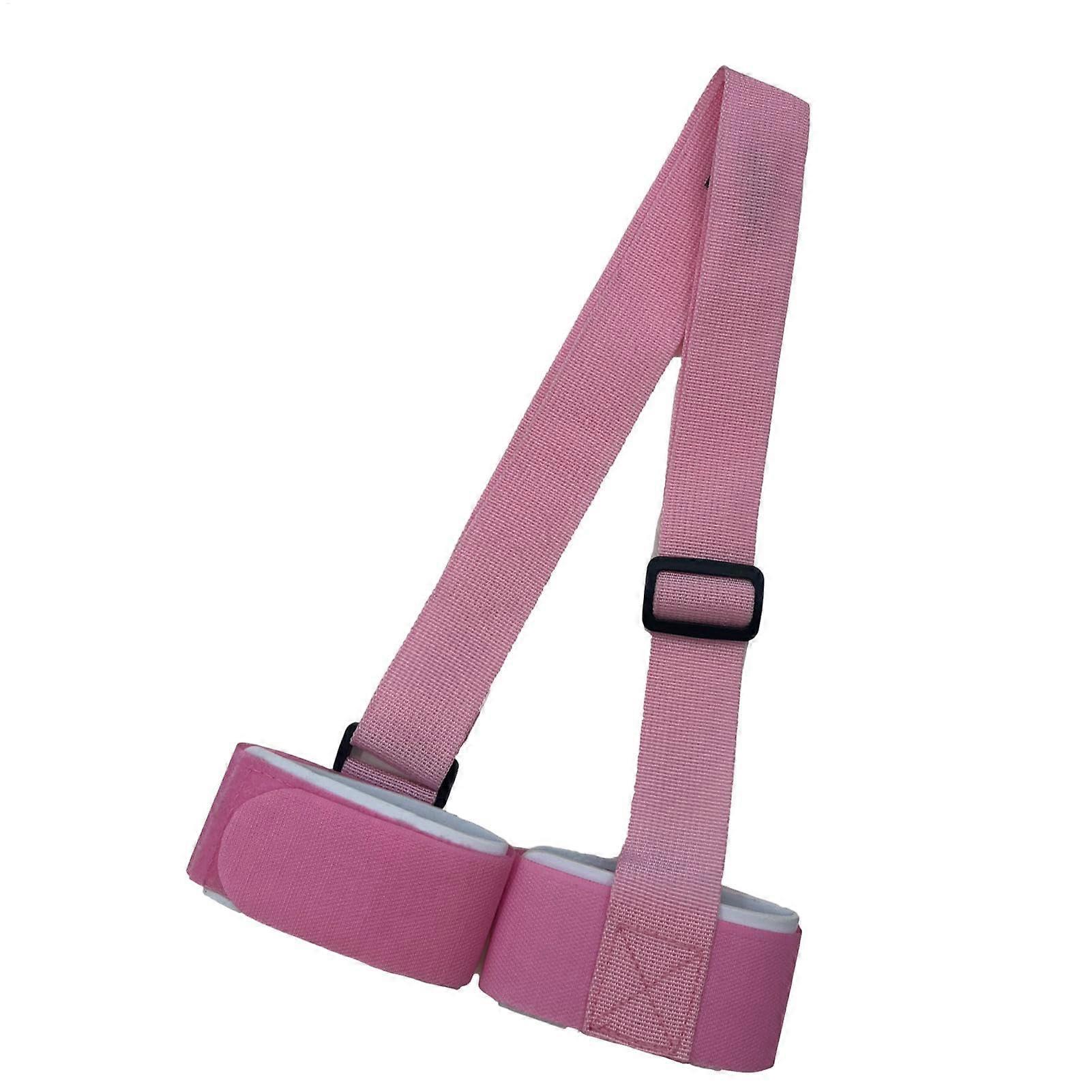 Ski carrying strap: Ski carrier for carrying, nylon ski carrier, adjustable, comfortable, Sstrap in pink.