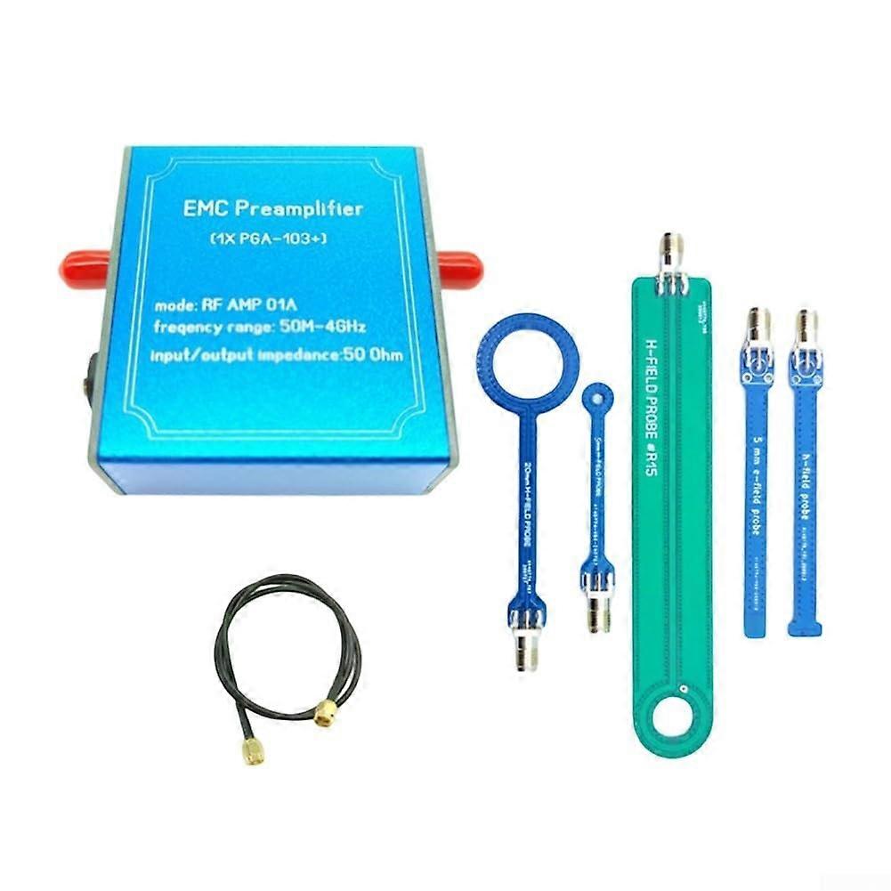 Emc Preamp 50m4GHz with PGA103 Chip, Low Noise LNA Features, Size 53x58x24mm for Enhanced Performance