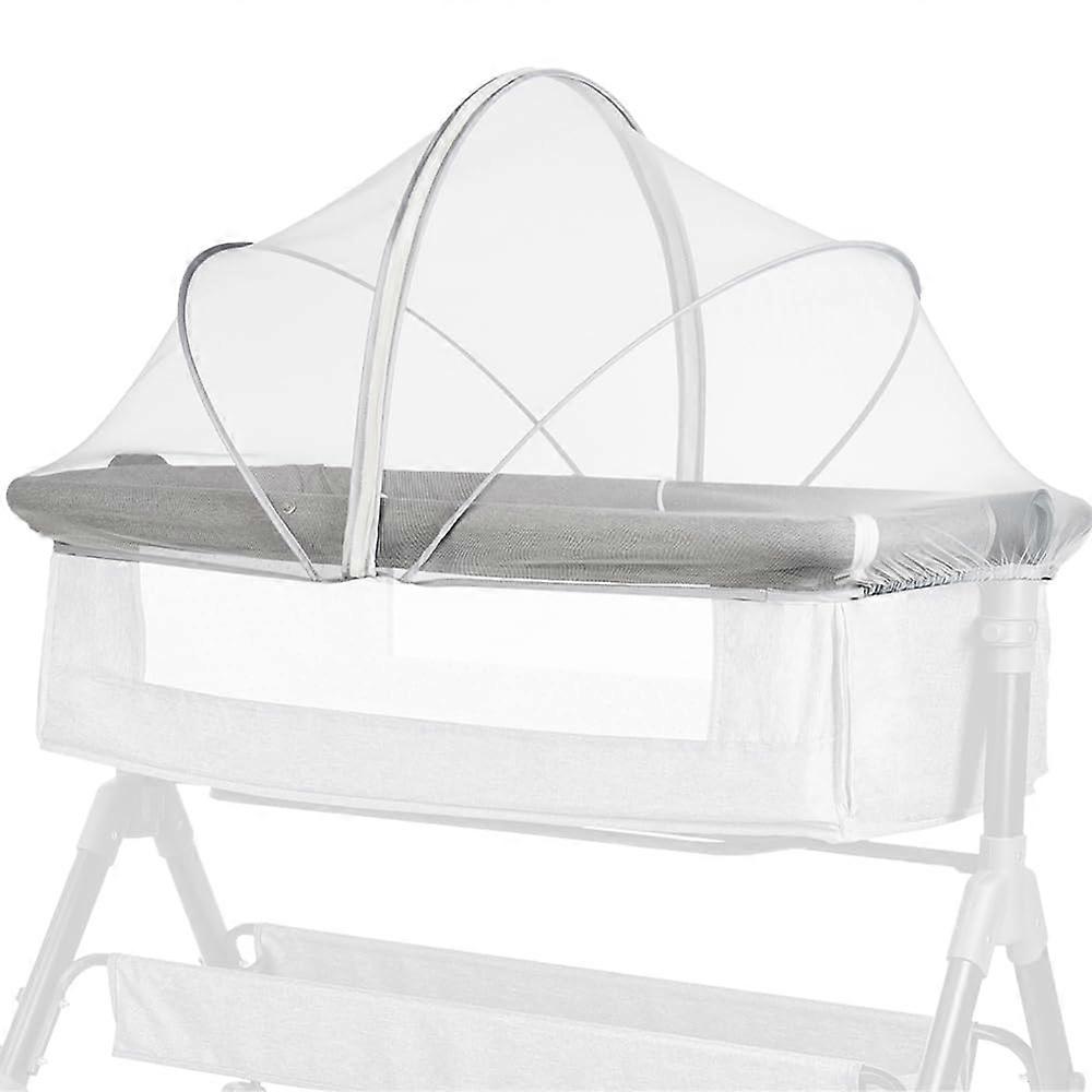 Universal Mosquito Net Baby Cot, 55 cm x 100 cm Pram Mosquito Net, Baby Insect Protection with Zip (White)