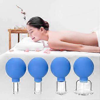 Professional Fireless Cupping Therapy Set - 4 Glass Cupping Cups for Holistic Wellness