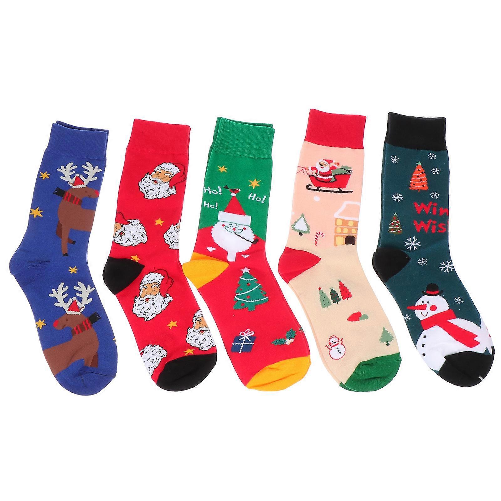 Colored Christmas Socks For Friends In Autumn Winter Providing Warmth And Comfort 5 Pairs