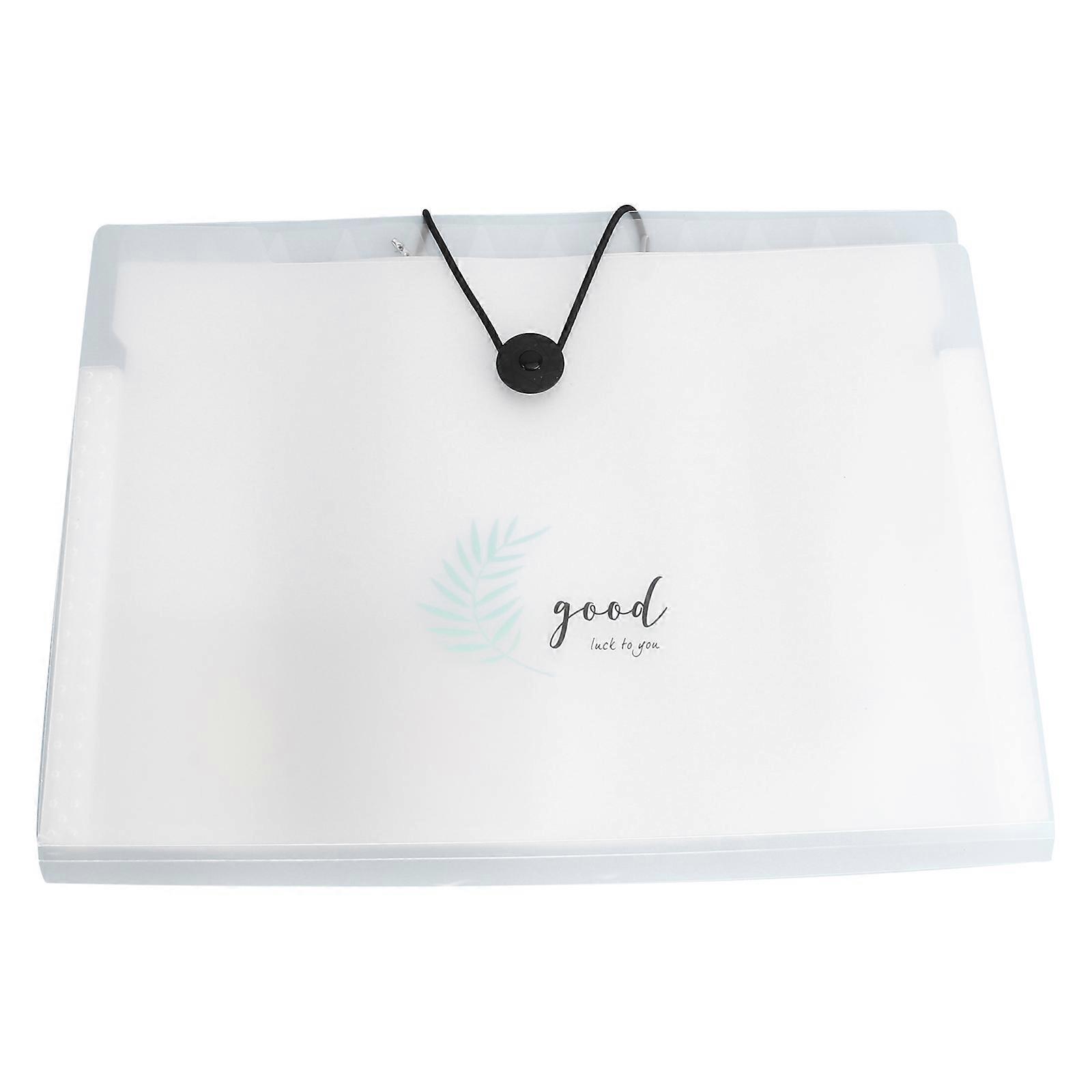 Rectangular Accordion Folders For Documents With Button Closure For Office Workers 1Pcs