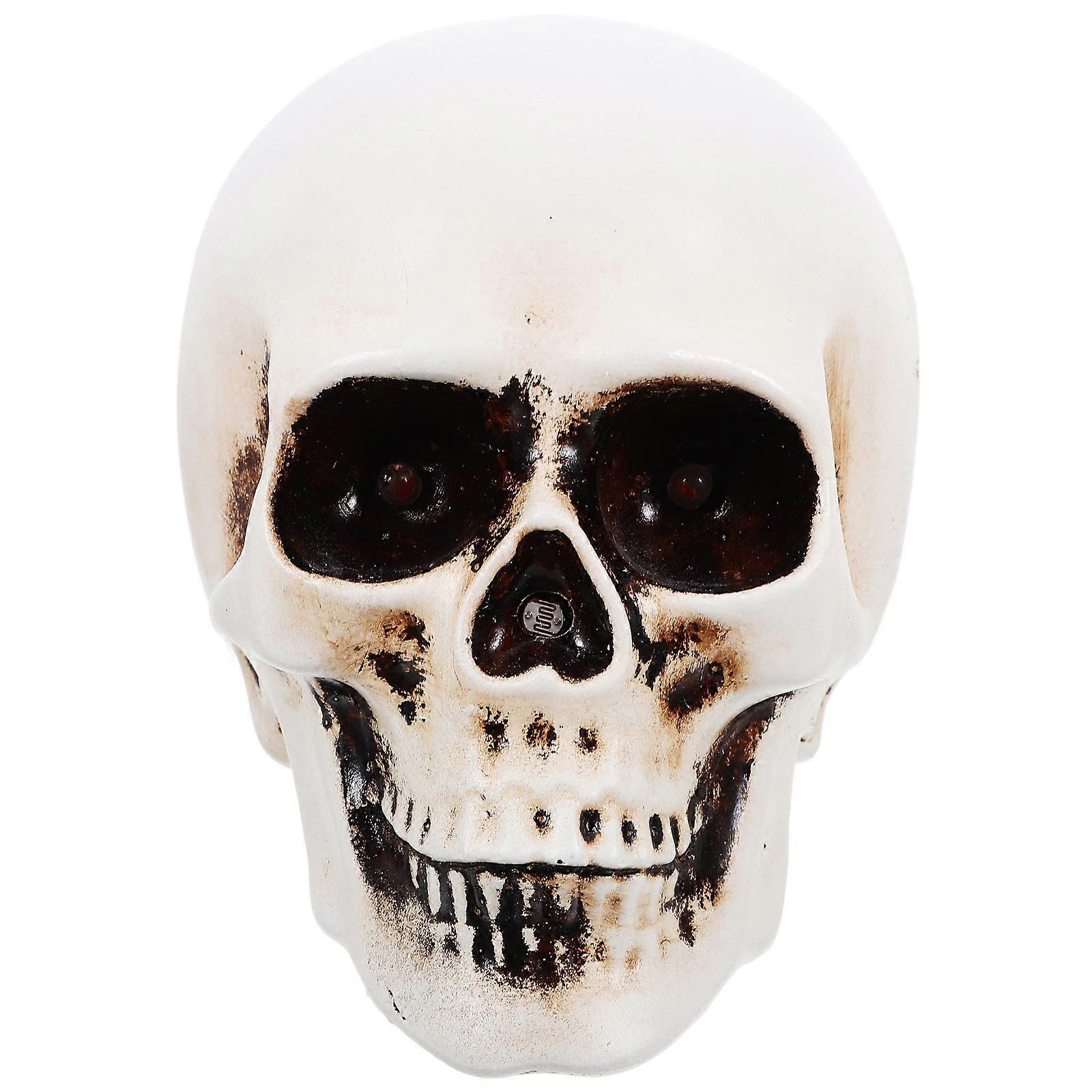 Scary Skull Shape Lantern Lights Ideal For Halloween Parties 15X9.2X6.5CM Funny Decoration 1Pcs