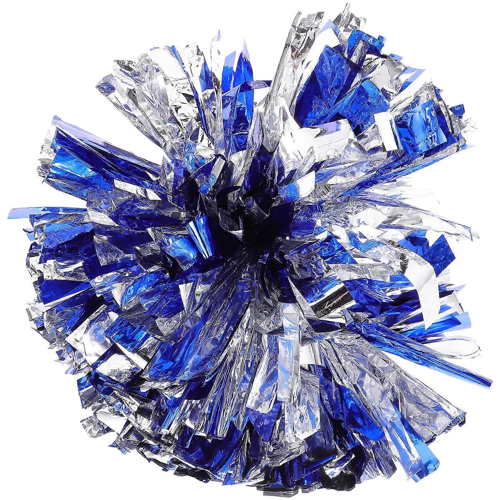 Blue PE Material Cheerleading Pompom for Sports Events Party Use Gymnastics Dance Accessories 6.3 Inches
