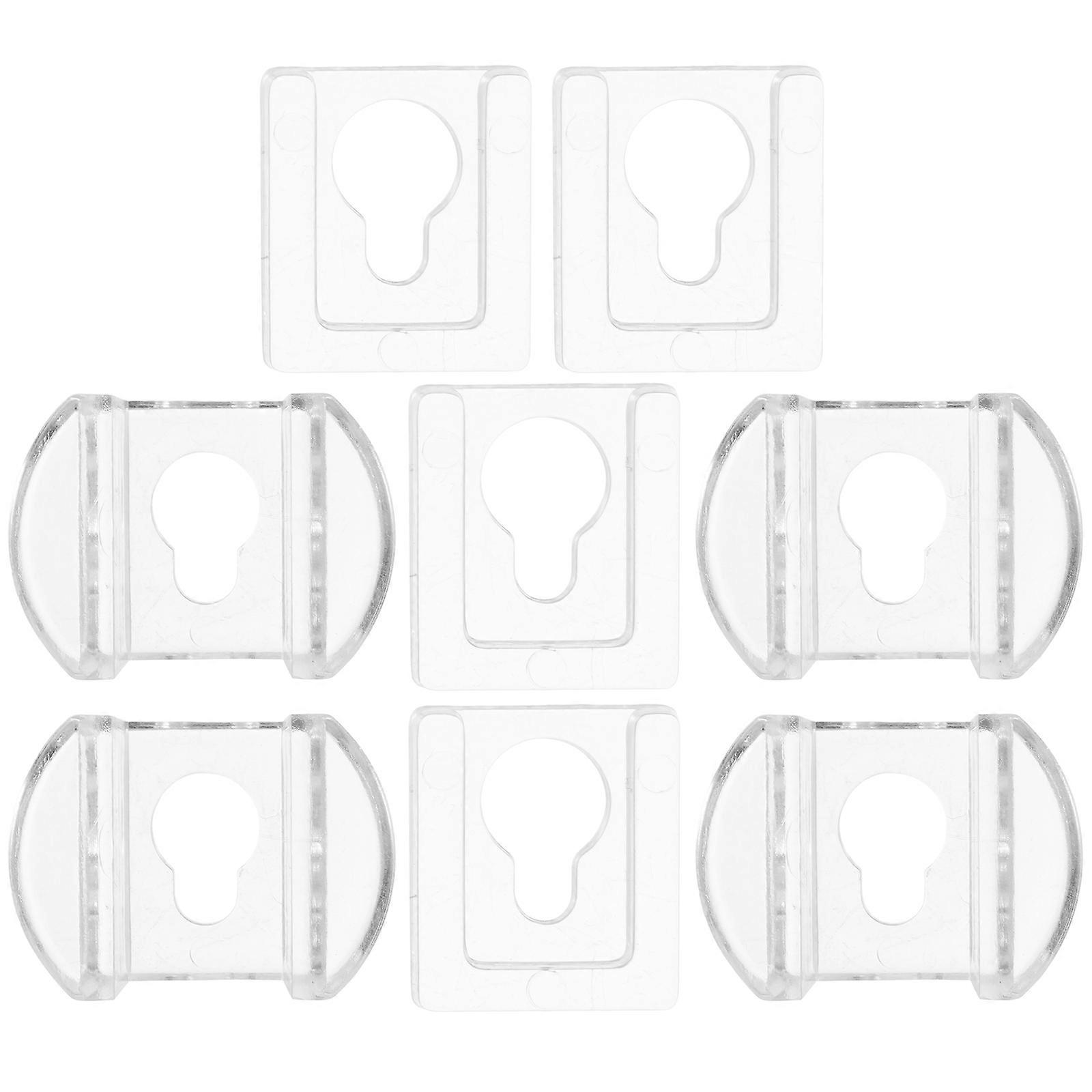 Transparent Acrylic Frame Hangers Wall Mounting Clips for Mirrors Headboards Heavy Duty Adhesive Hooks for Photo Albums Frames Residue Design
