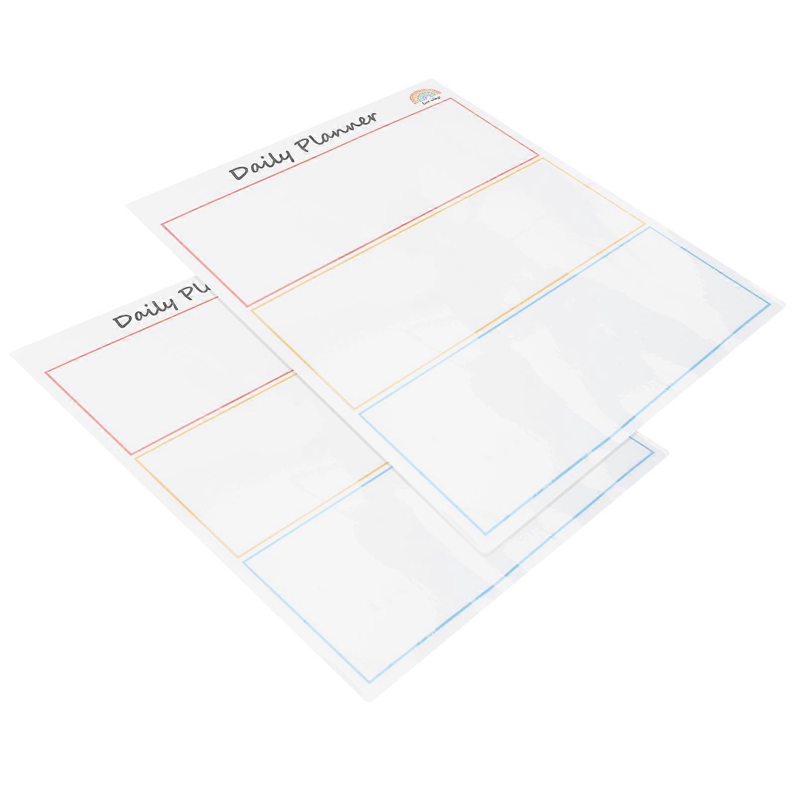 2pcs Multipurpose Magnetic Boards Daily Message Boards Magnetic Erasable Daily Memo Board