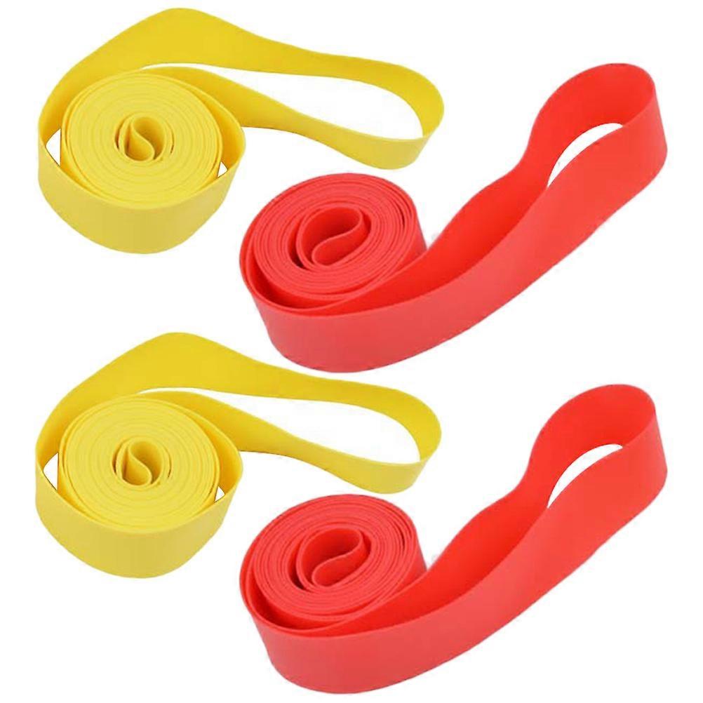 Bike Puncture-Proof Liner Pad 4 Rolls Rim Strips Rim Protective Tapes for Cyclists Multi PVC
