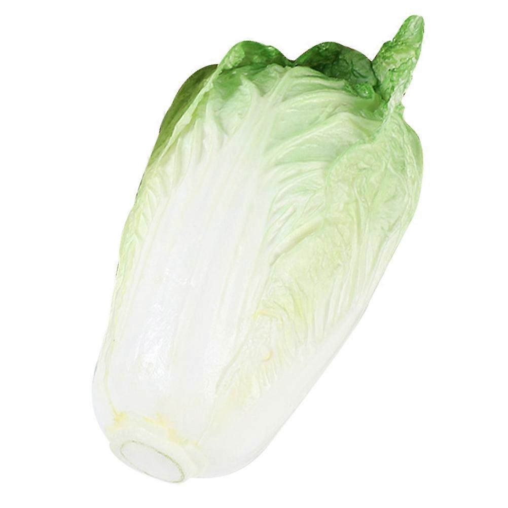 Lifelike Fake Chinese Cabbage Model for Decoration Made of PU Material Green Color Versatile Use 6.5 Inches