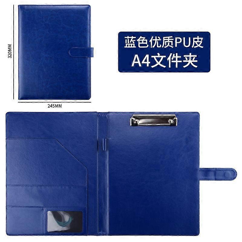 Padfolio Folder with Clipboard: PU A4 Document Organizer for Business Meetings - Interview Resume Holder with Card Slots and Pen Loop