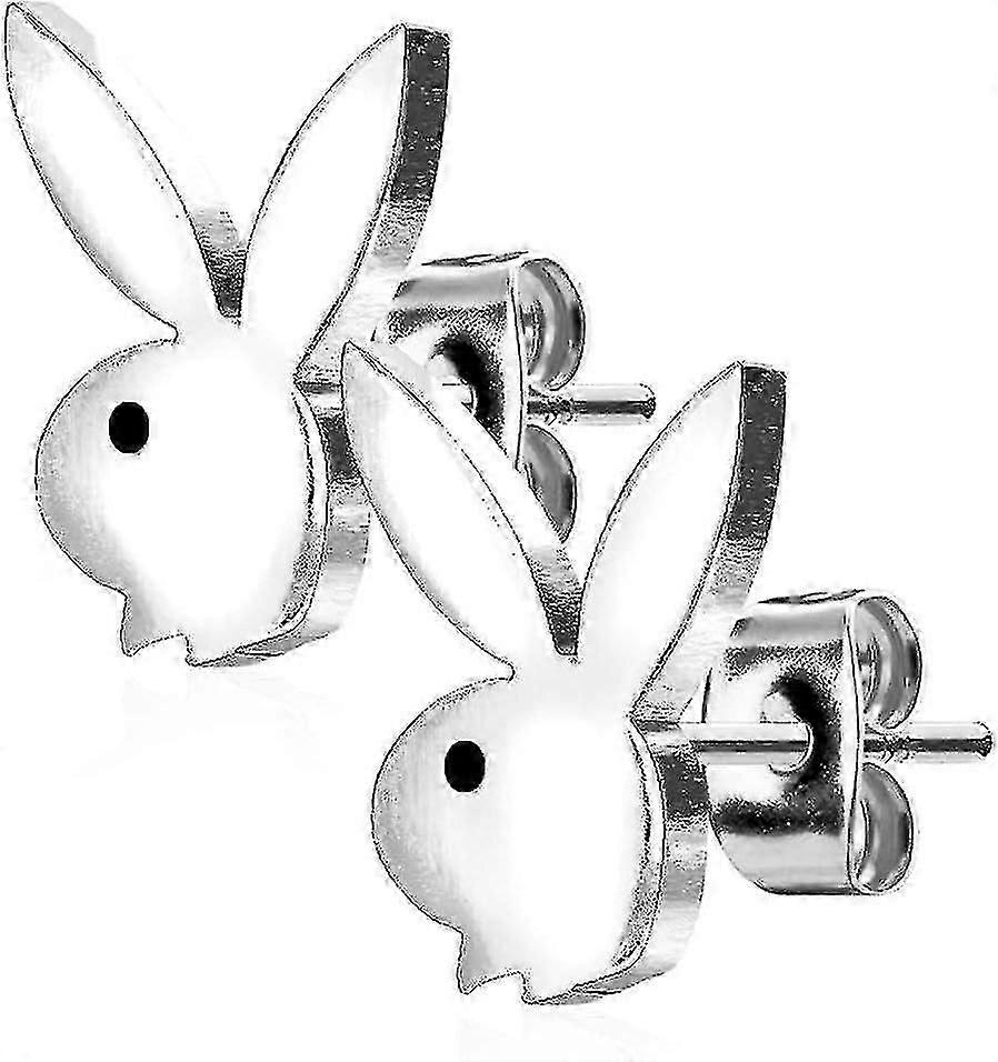 2024 Surgical Steel Playboy Bunny Stud Earrings
